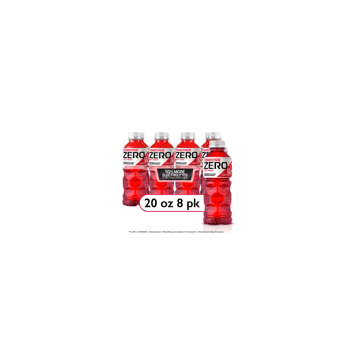 Powerade Zero Fruit Punch Electrolyte Sports Drink - 160 Fluid Ounce Image 1 of 4