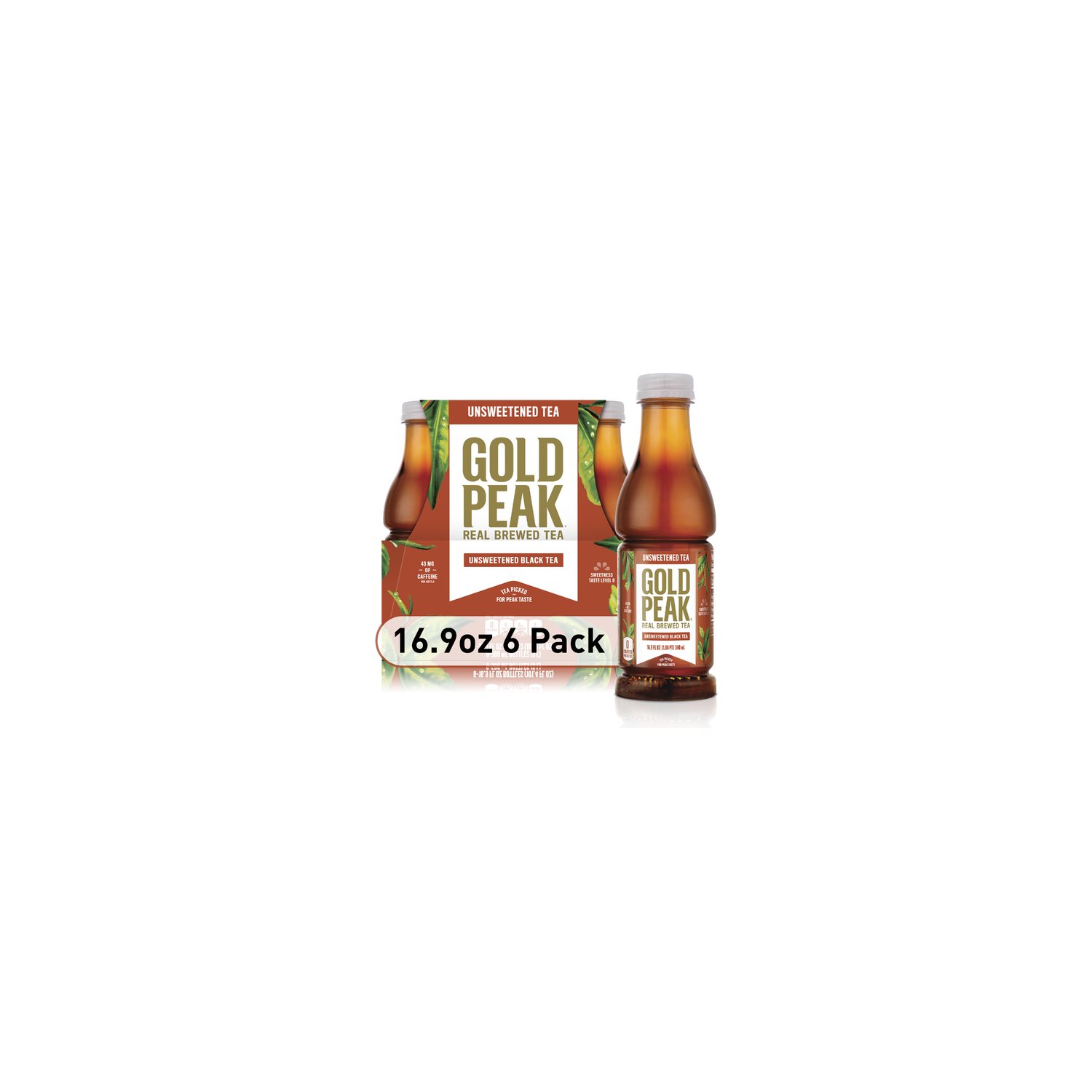 Gold Peak Unsweetened Black Tea Bottles - 101.4 Fluid Ounce Image 1 of 4