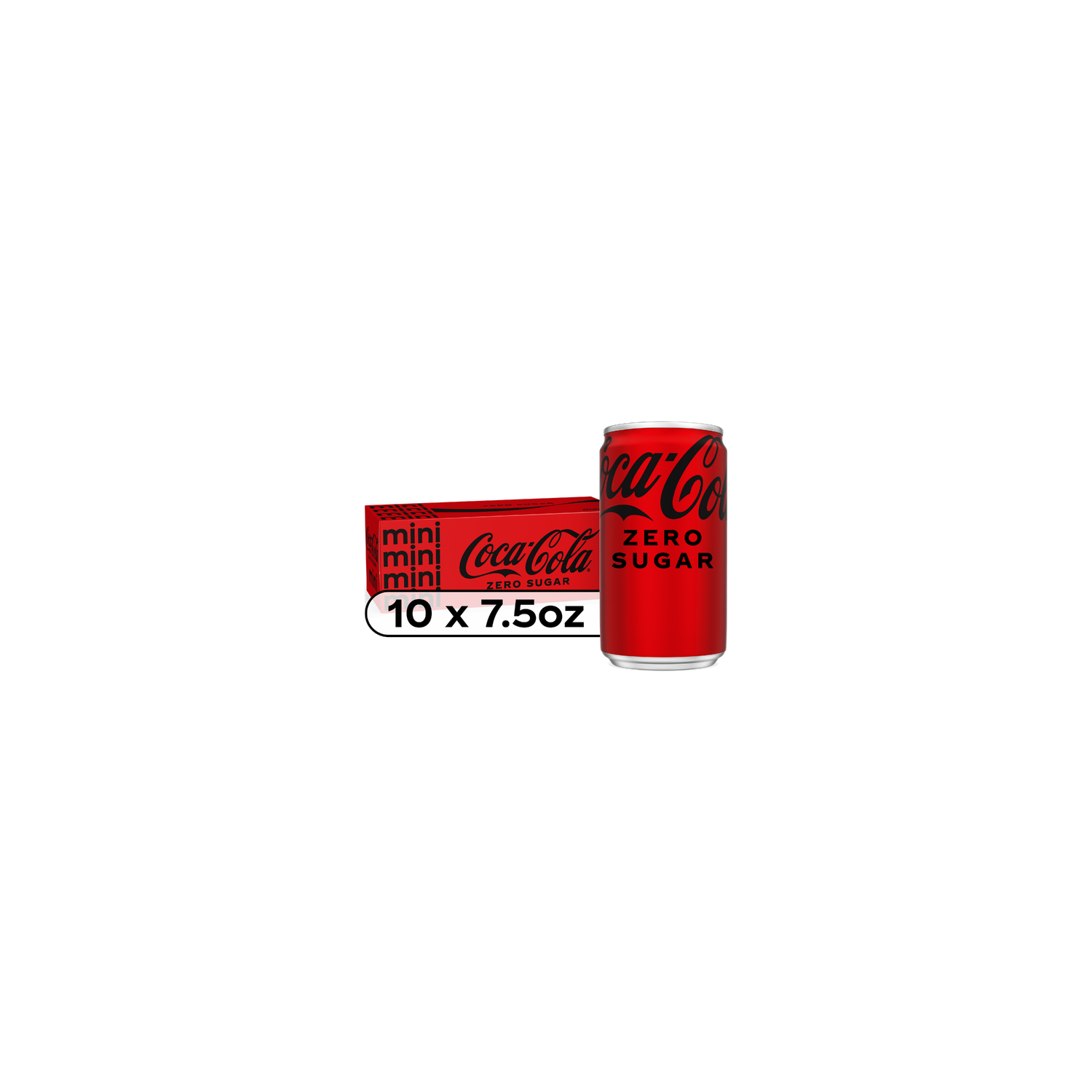 Coca-Cola Mini Zero Sugar Soda Soft Drink - 75 Fluid Ounce Image 1 of 4