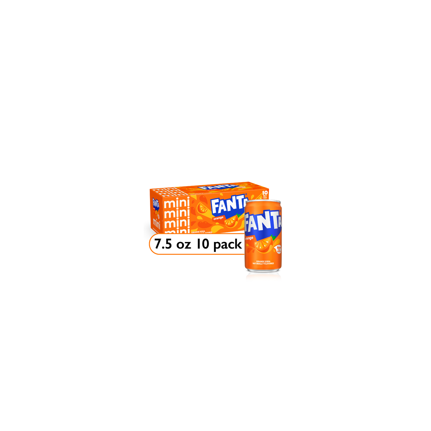 Fanta Mini Orange Soda Soft Drink - 75 Fluid Ounce Image 1 of 4