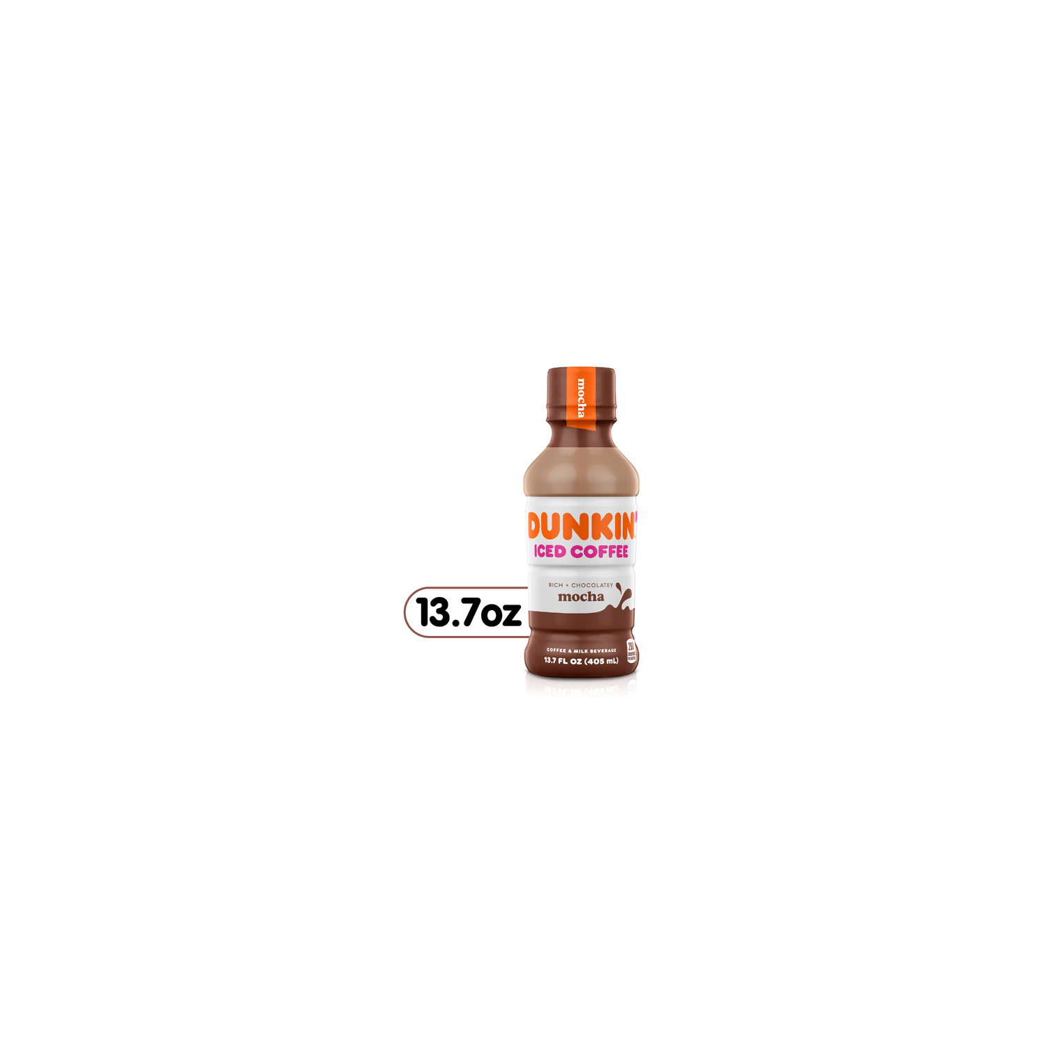 Dunkin' Mocha Iced Coffee Bottle - 13.7 Fluid Ounce Image 1 of 4