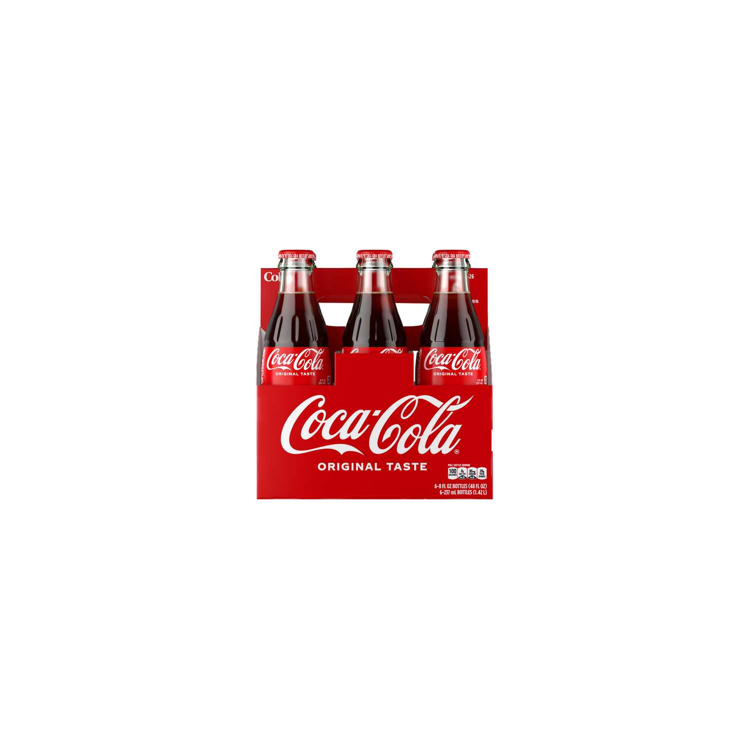 Coca-Cola Soda Glass Bottles - 8 Fluid Ounce - 6 Count Image 1 of 2