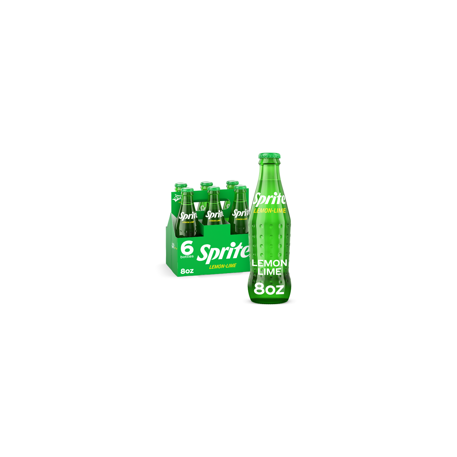 Sprite Lemon-Lime Soda Glass Bottles - 8 Fluid Ounce - 6 Count Image 1 of 4