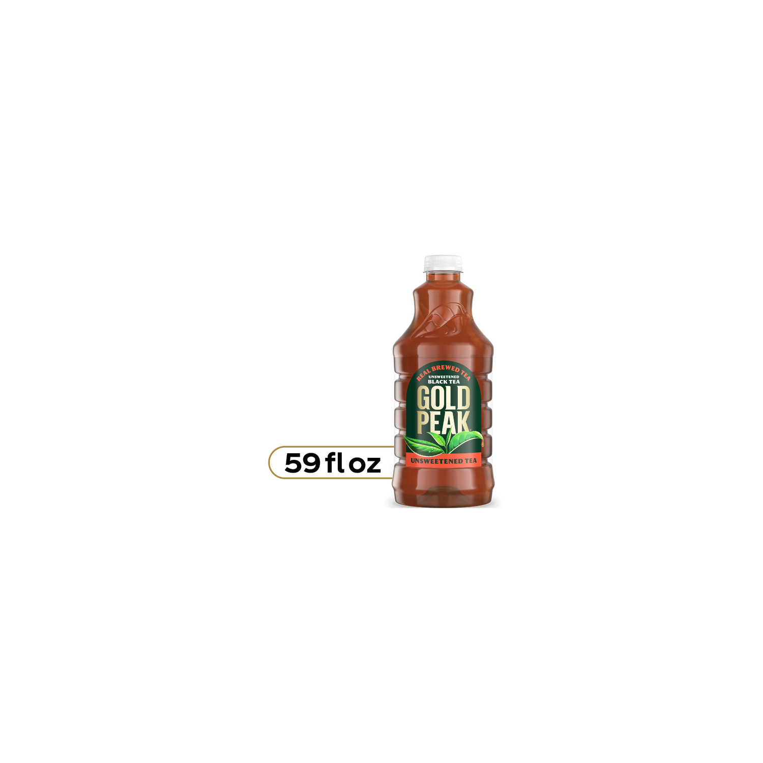 Gold Peak Unsweetened Black Iced Tea Bottle - 59 Fluid Ounce Image 1 of 4