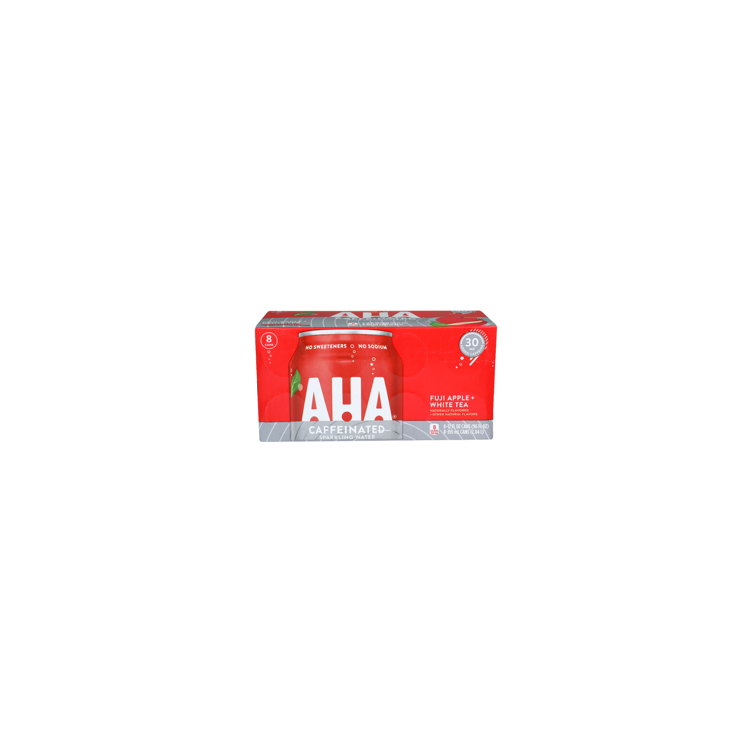 Aha Fruit Apple + White Tea Sparkling Water - 12 Fluid Ounce - 8 Count Image 1 of 4