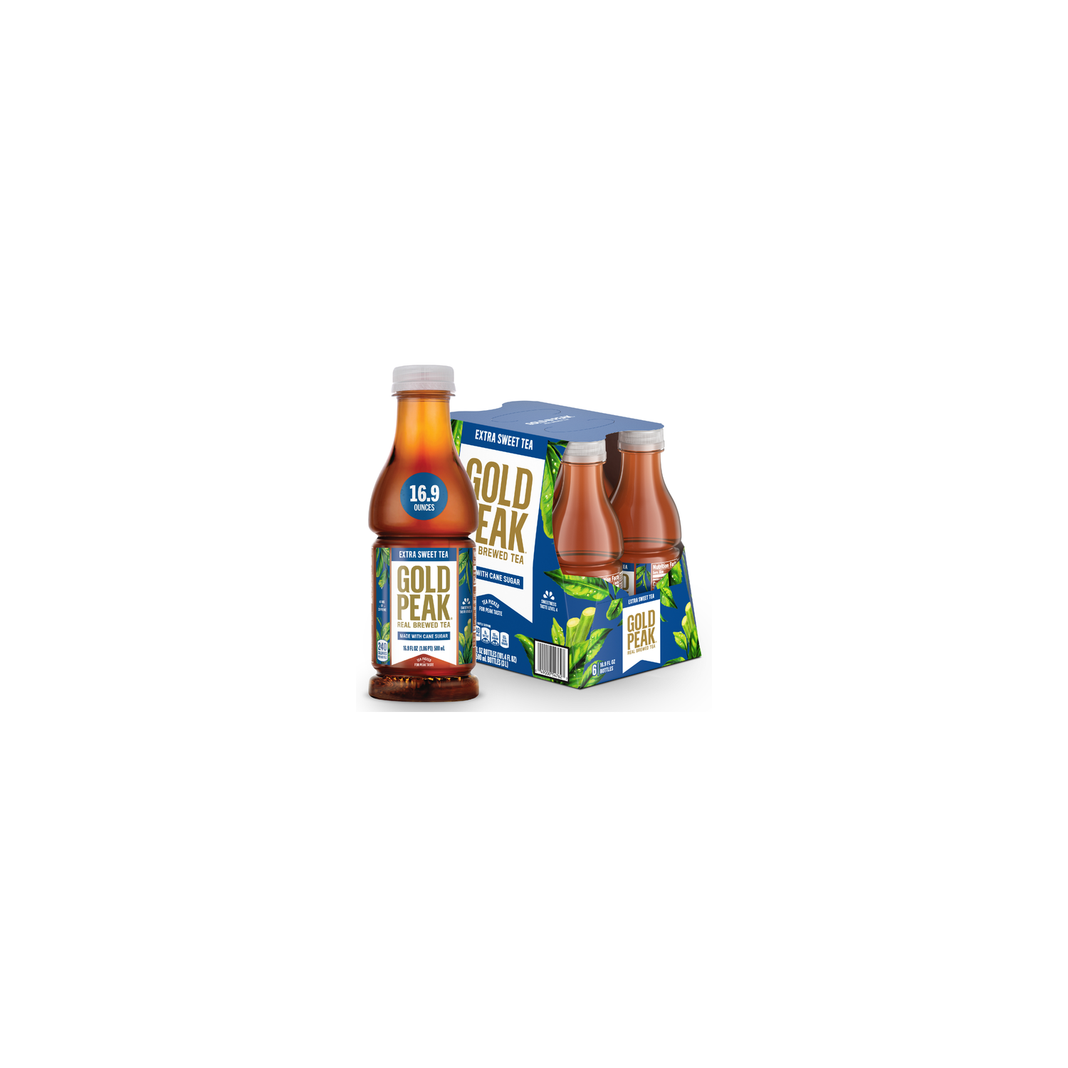 Gold Peak Extra Sweet Iced Tea - 16.9 Fluid Ounce - 6 Count Image 1 of 4