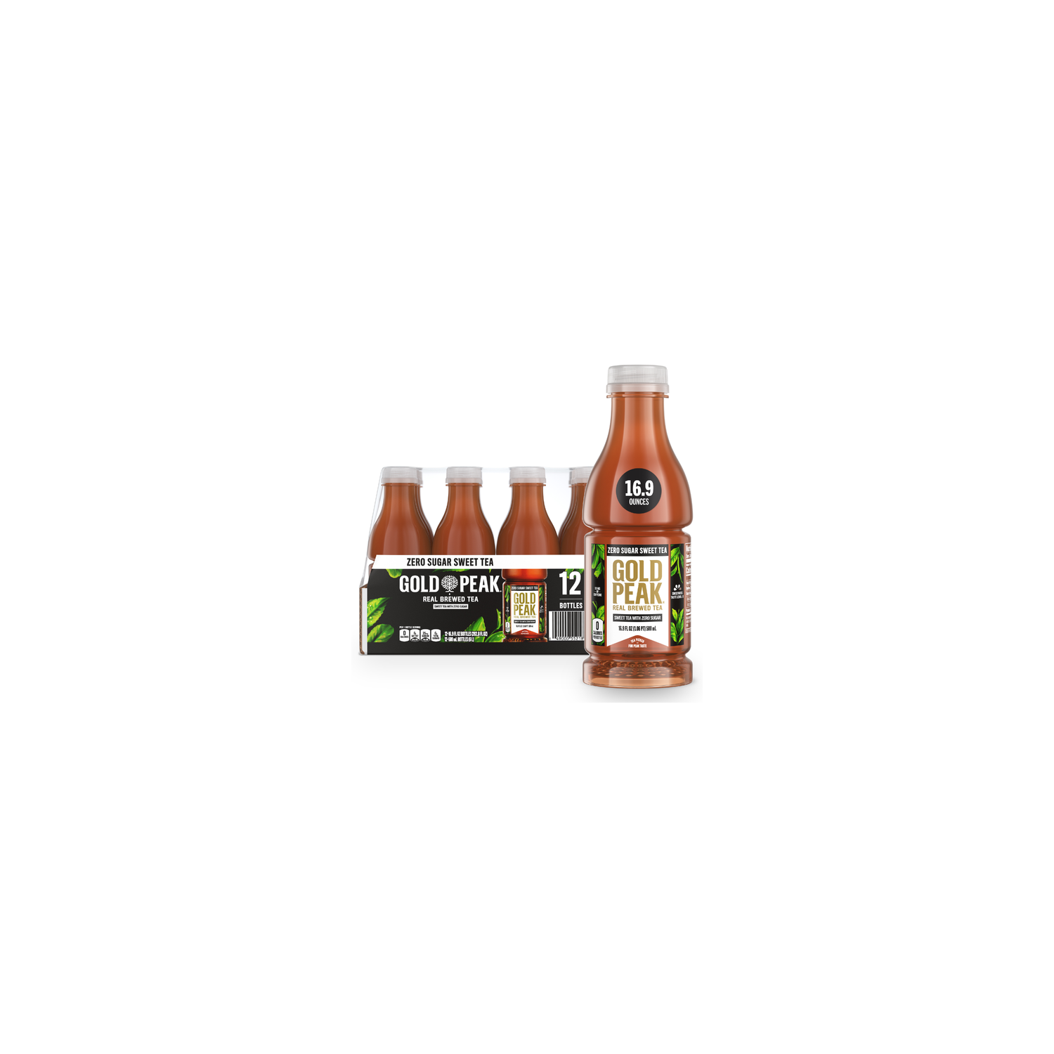 Gold Peak Zero Sugar Sweet Tea Bottles - 16.9 Fluid Ounce - 12 Count Image 1 of 4