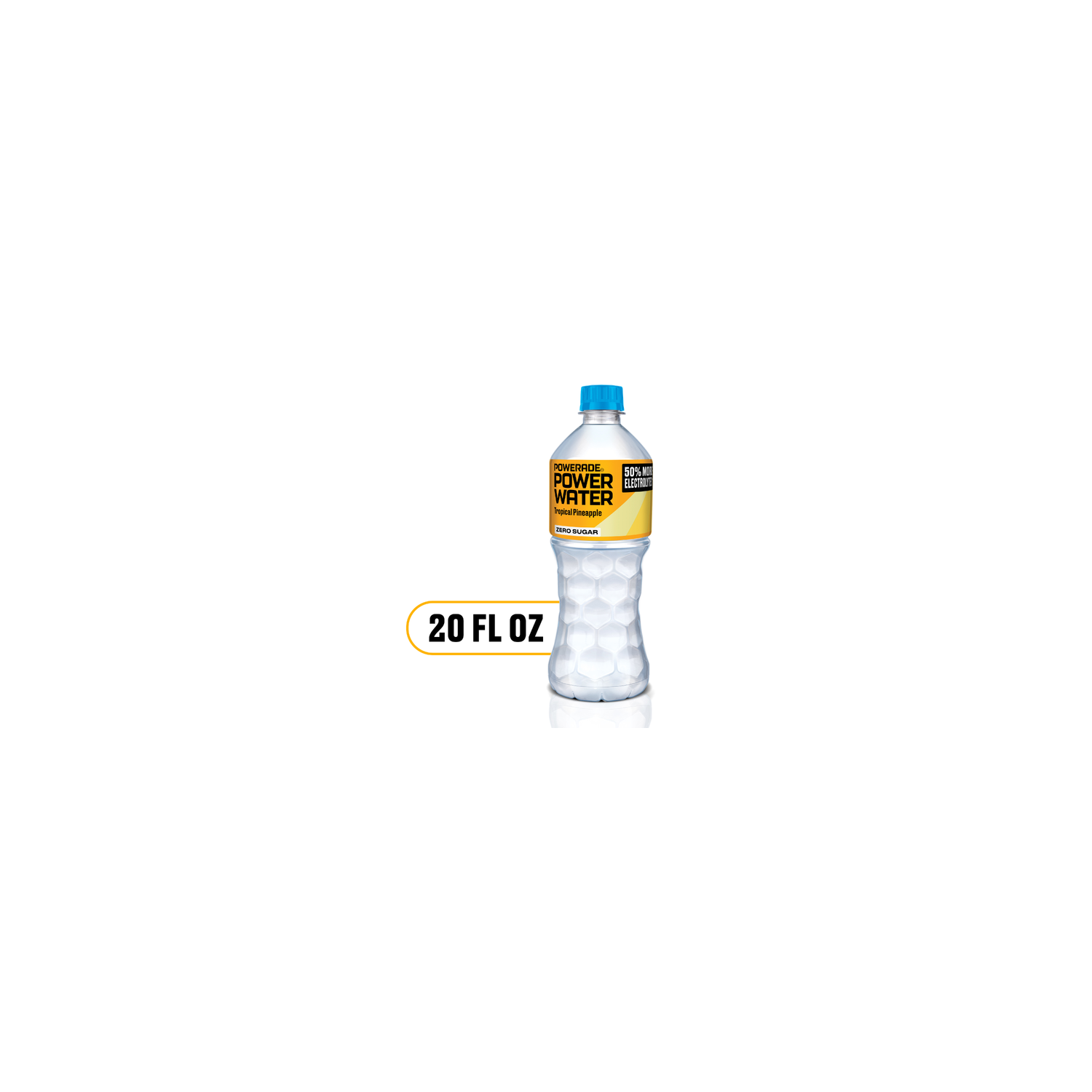 Powerade Zero Sugar Tropical Pineapple Enhanced Water Bottle - 20 Fluid Ounce Image 1 of 4