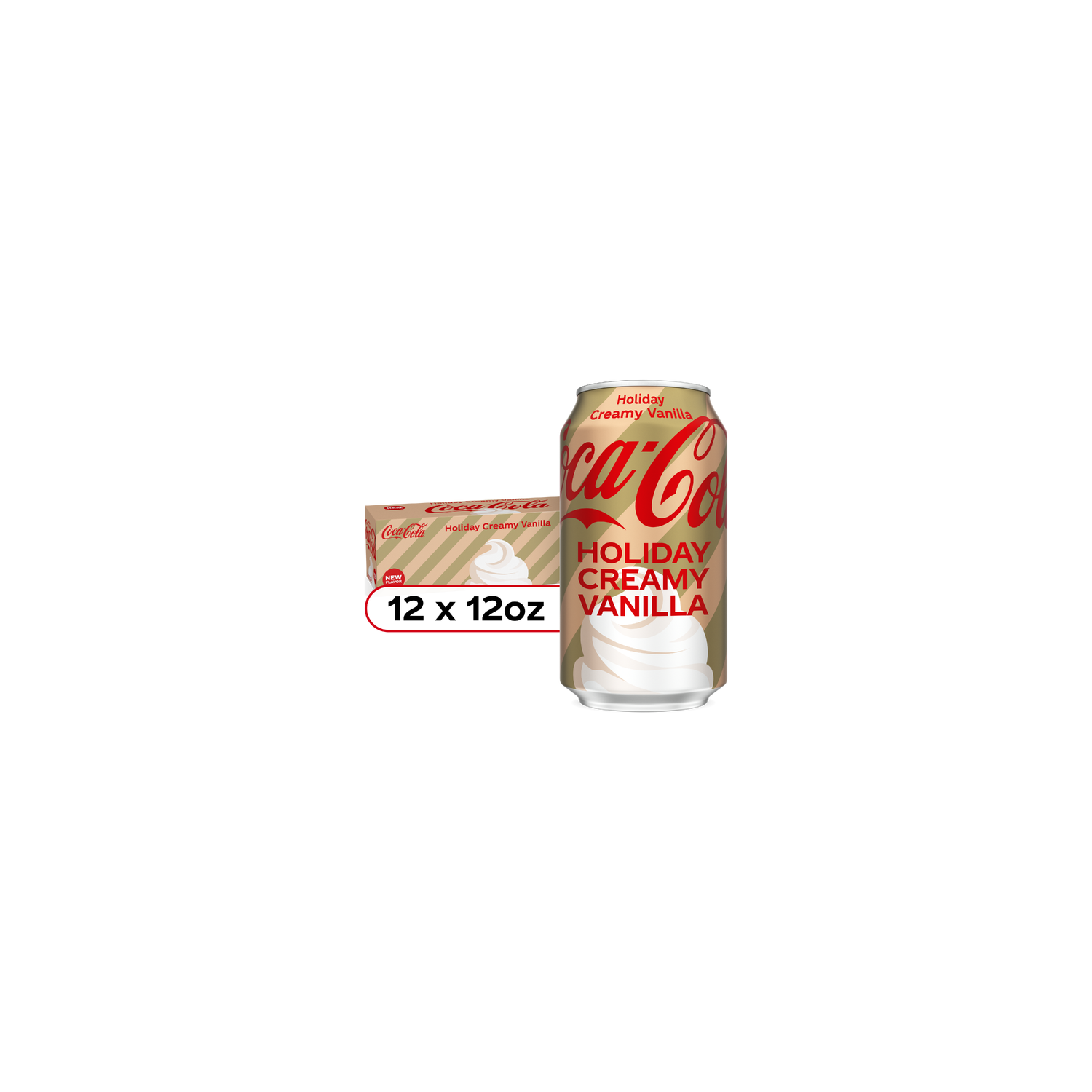 Coca-Cola Holiday Creamy Vanilla Soda Cans - 12 Fluid Ounce Image 1 of 4