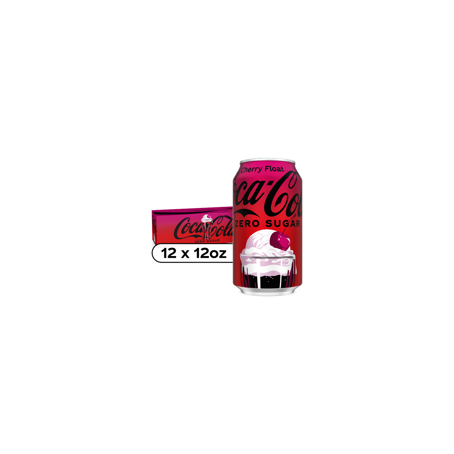 Coca-Cola Zero Sugar Cherry Float Soda Cans - 144 Fluid Ounce Image 1 of 4