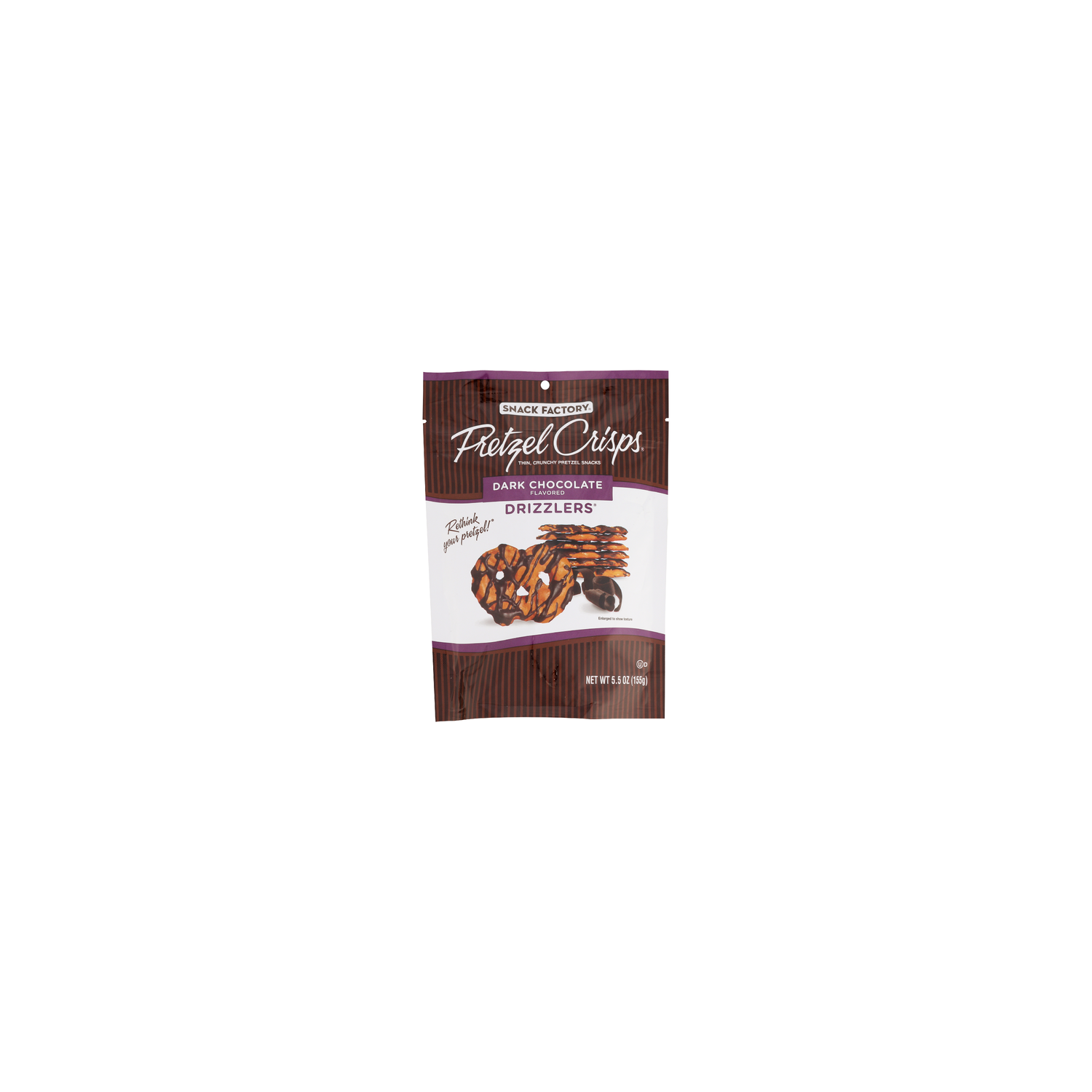 Snack Factory Pretzel Crisps Dark Chocolate Drizzlers - 5.5 Ounce Image 1 of 2