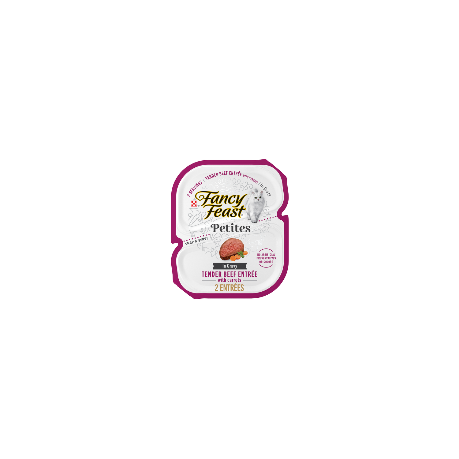 Purina Fancy Feast Petites Tender Beef Entree With Carrots In Gravy Gourmet Wet Cat Food - 2.8 Ounce
