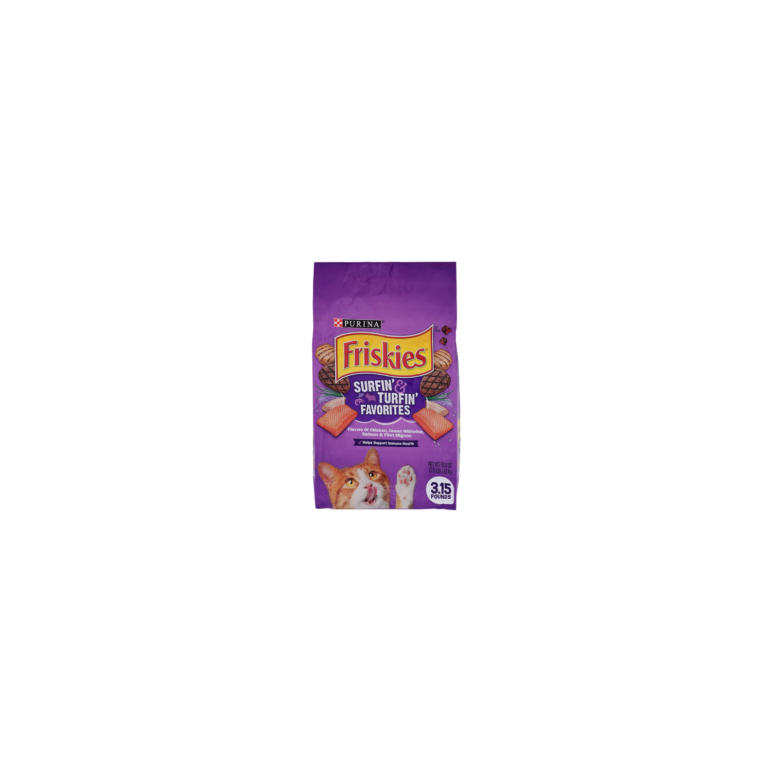 Purina Friskies Flavors Of Chicken, Ocean Whitefish, Salmon & Filet Mignon Cat Food - 50.4 Ounce Image 1 of 3