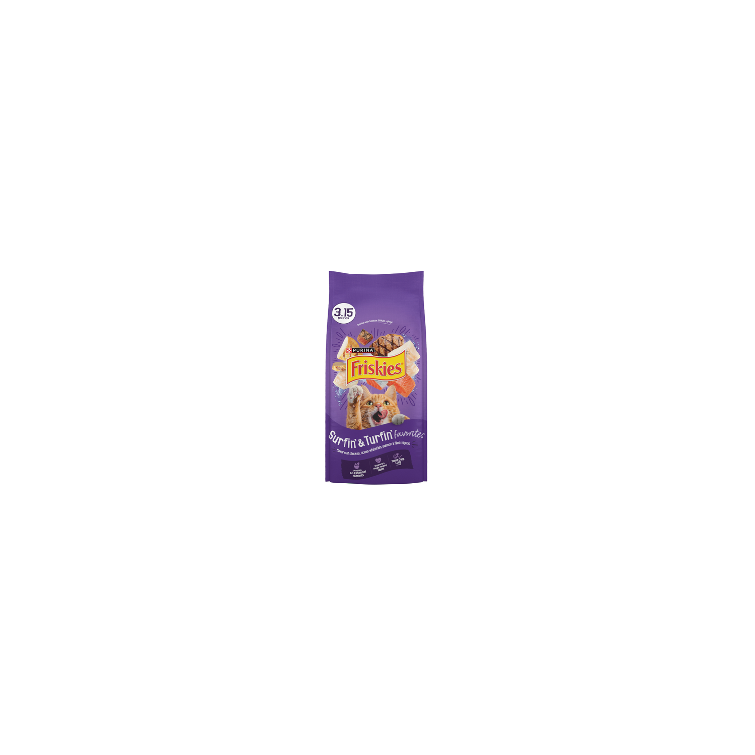 Purina Friskies Cat Food Surfin And Turfin Favorites Flavors Of Chicken - 3.15 Pound Image 1 of 4