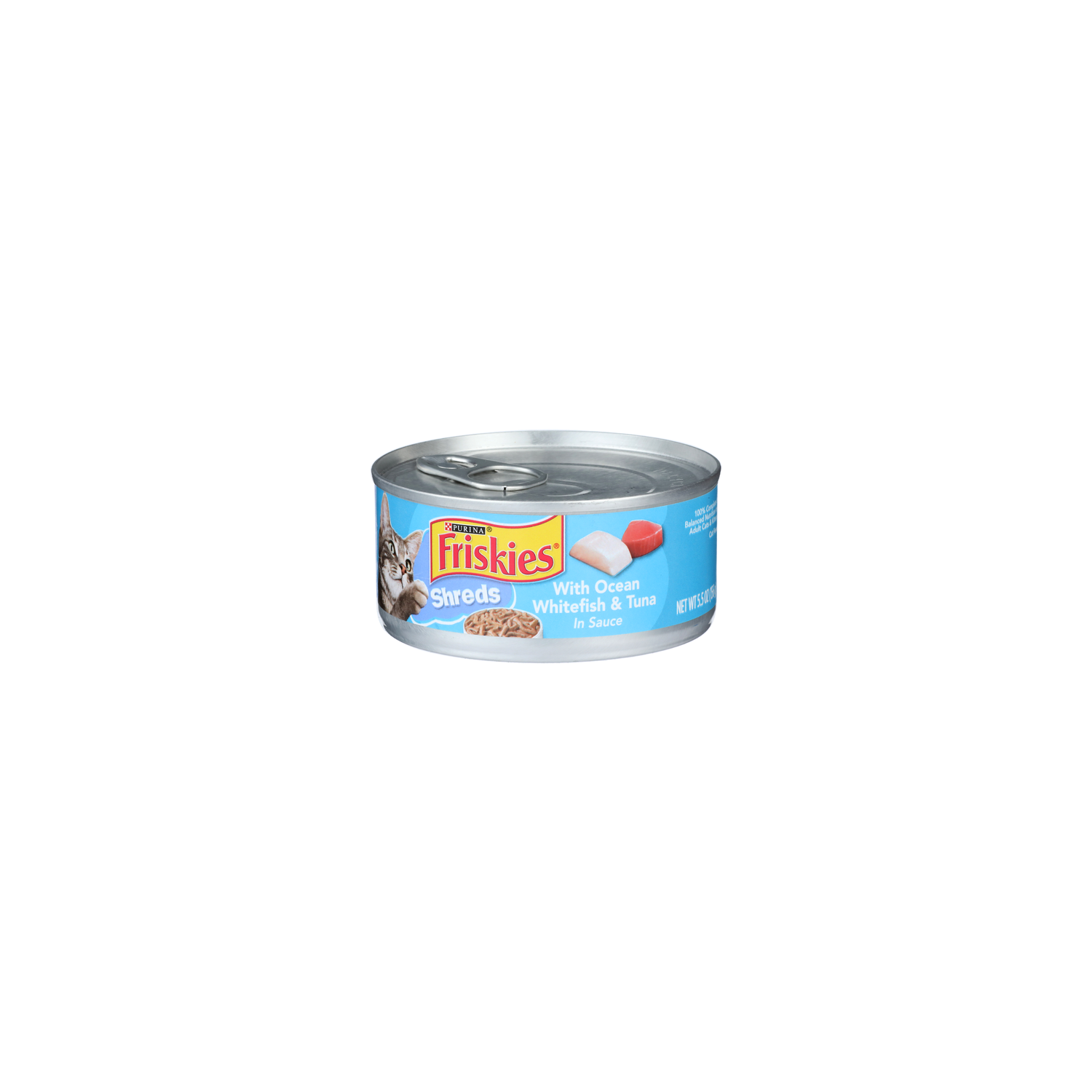 Purina Friskies With Ocean Whitefish & Tuna In Sauce Shreds - 5.5 Ounce Image 1 of 4