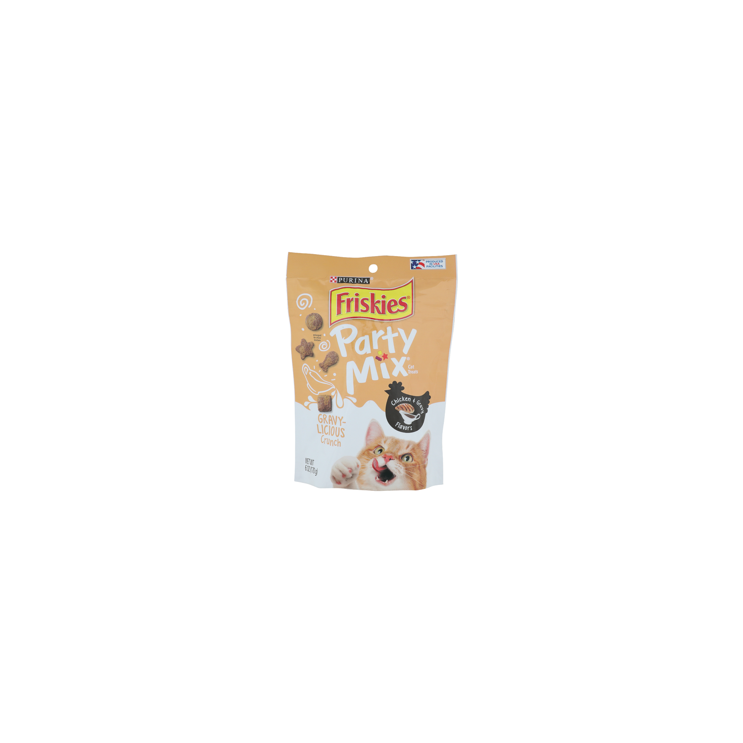 Purina Friskies Chicken & Gravy Flavors Gravy-Licious Crunch Party Mix Cat Treats - 6 Ounce Image 1 of 4