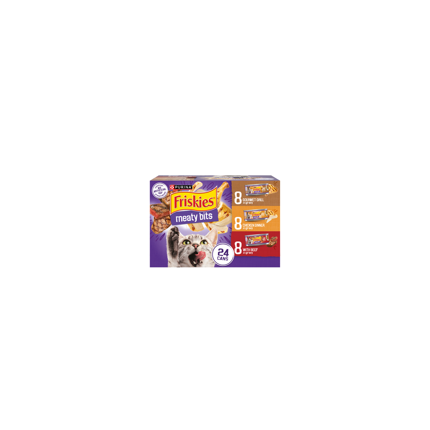 Purina Friskies Gravy Wet Cat Food Variety Pack, Meaty Bits - 8.25 Pound Image 1 of 4