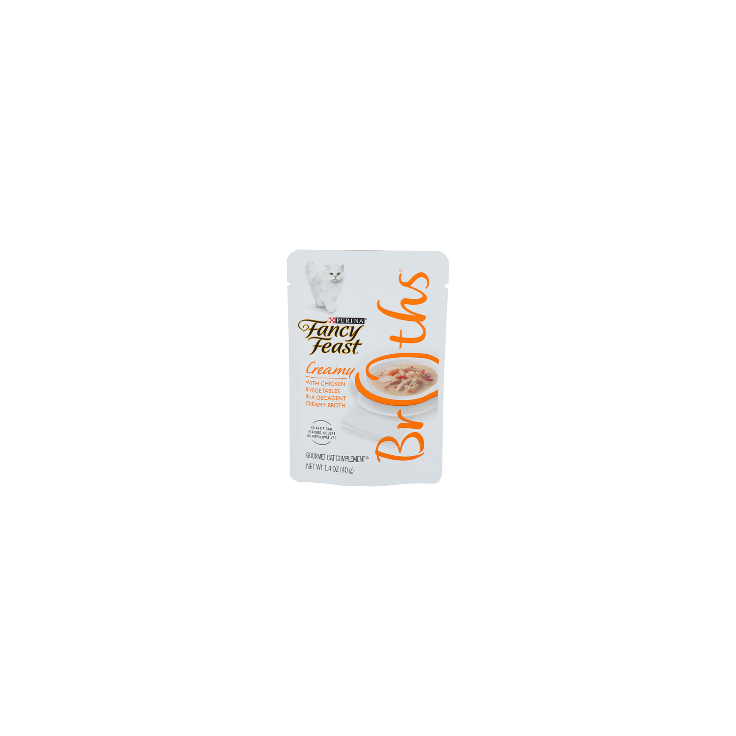 Purina Fancy Feast Creamy With Chicken & Vegetables In A Decadent Broth Broths - 1.4 Ounce Image 1 of 4