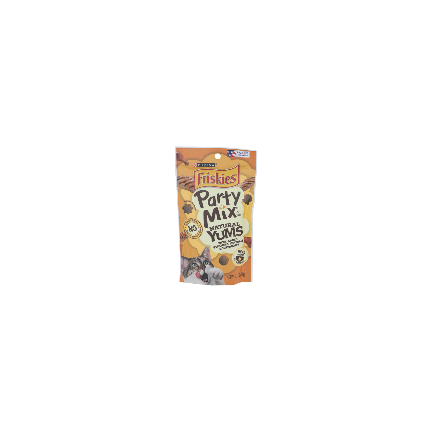 Purina Friskies With Added Vitamins, Minerals & Nutrients Party Mix Cat Treats - 2.1 Ounce Image 1 of 4
