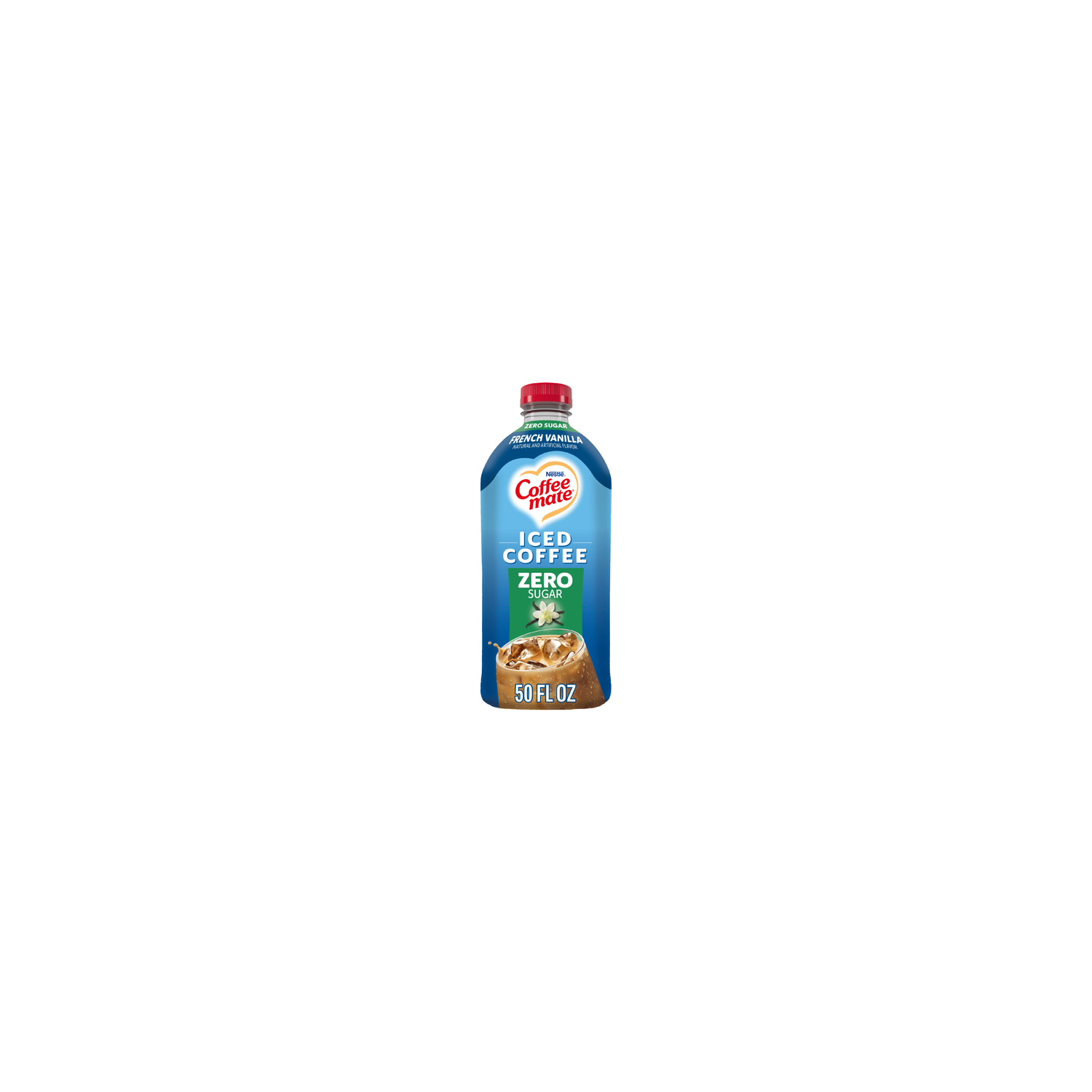 Coffee mate French Vanilla Flavored Iced Coffee, Zero Sugar, Non Dairy Ready To Drink - 50 Ounce Image 1 of 4