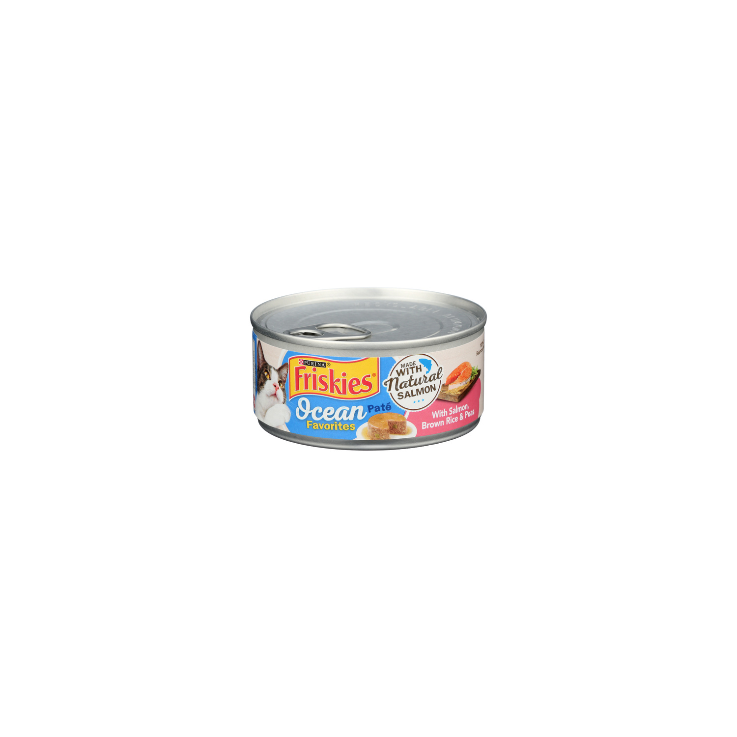 Purina Friskies Salmon, Brown Rice & Peas Ocean Favorites Pate - 5.5 Ounce Image 1 of 2
