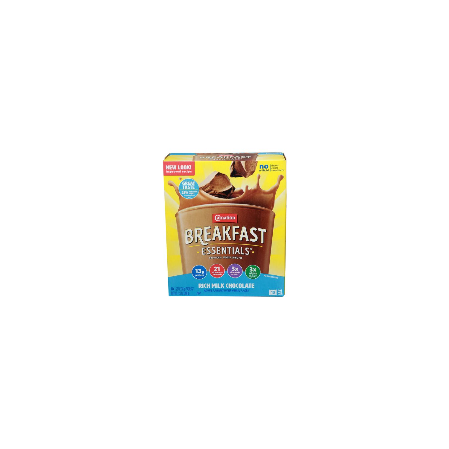 Carnation Breakfast Essentials Rich Milk Chocolate Complete Nutritional Drink - 1.26 Ounce - 10 Count Image 1 of 4