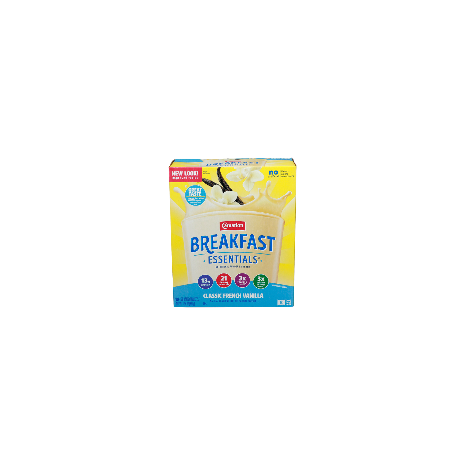Carnation Breakfast Essentials Classic French Vanilla Complete Nutritional Drink - 1.26 Ounce - 10 Count Image 1 of 4