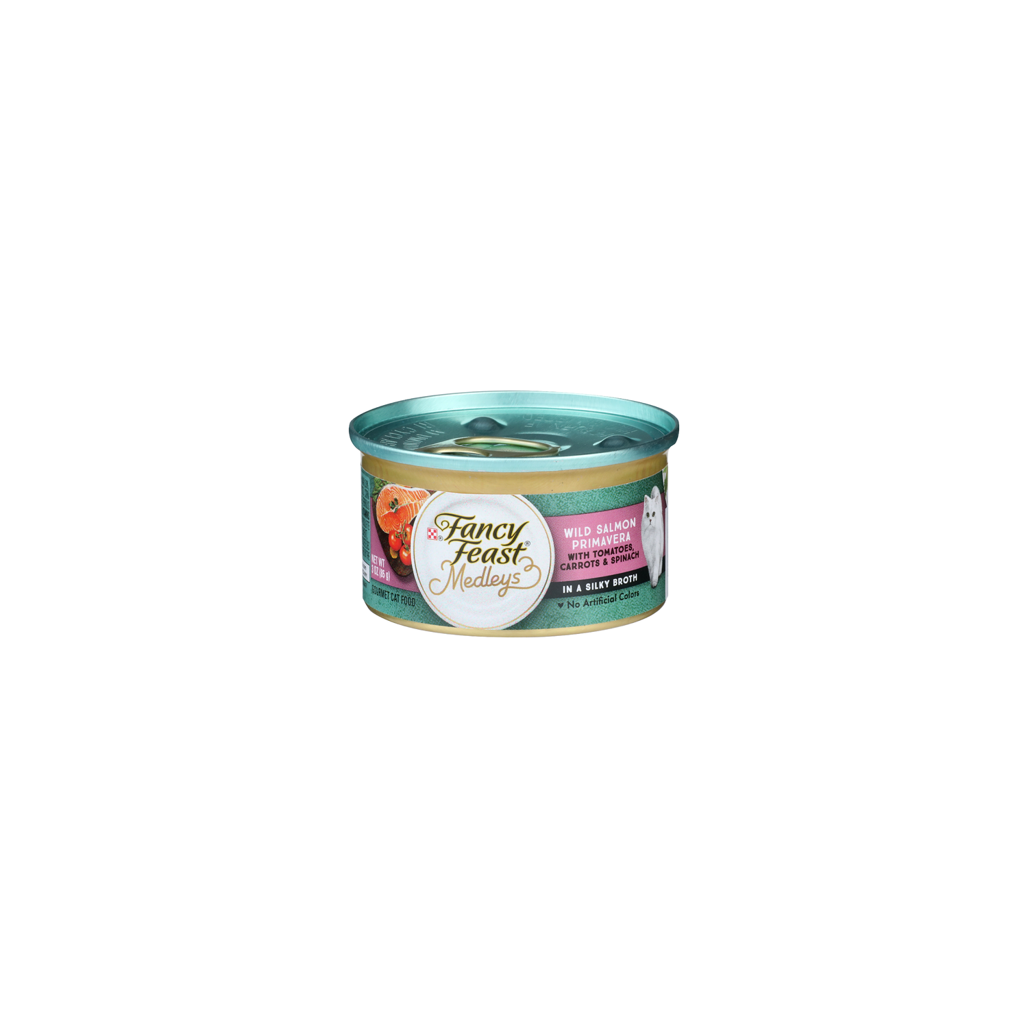 Fancy Feast Wild Salmon Primavera In A Silky Broth Gourmet Cat Food - 3 Ounce Image 1 of 2