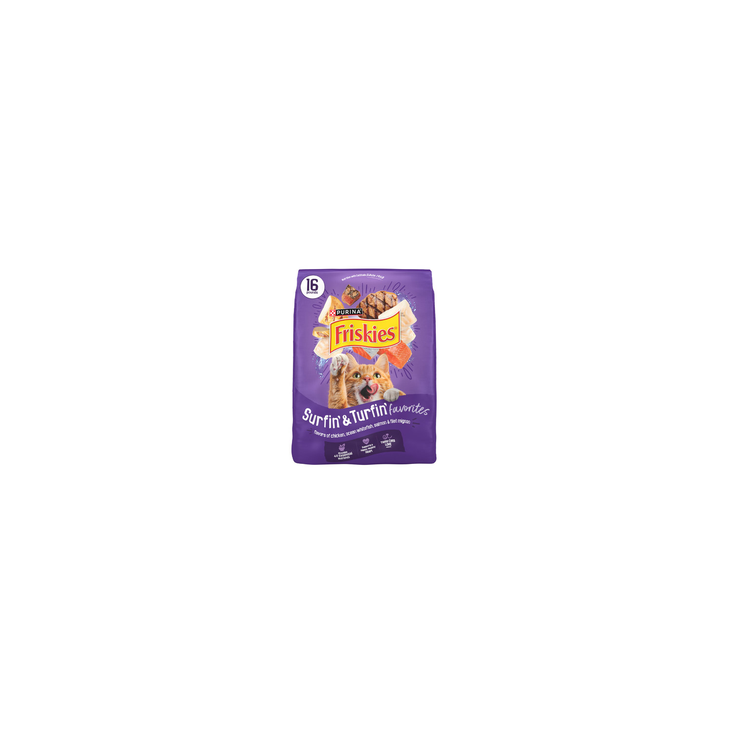 Purina Friskies Cat Food Surfin And Turfin Favorites Flavors Of Chicken - 16 Pound Image 1 of 4