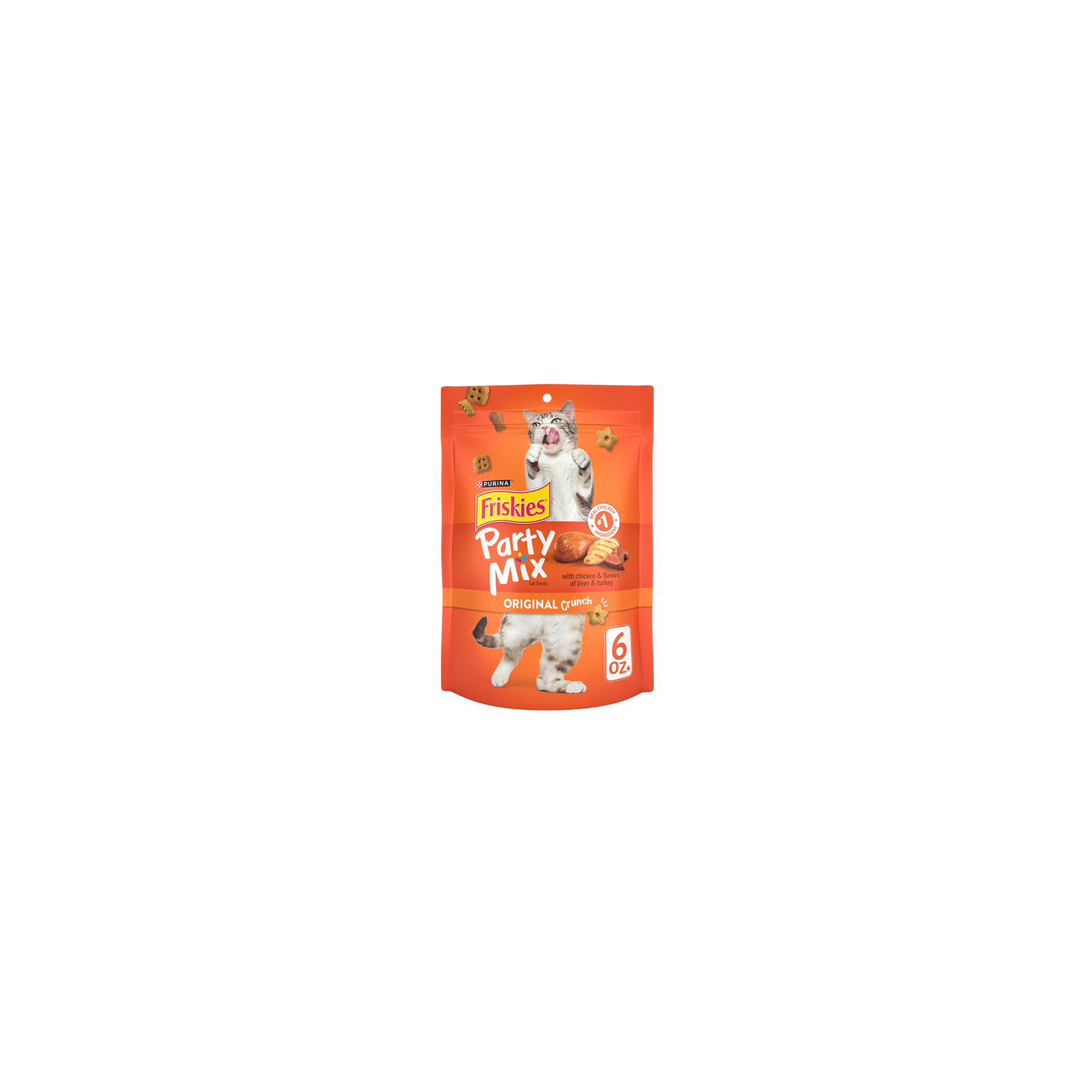 Purina Friskies Cat Treats, Party Mix Original Crunch - 6 Ounce Image 1 of 4