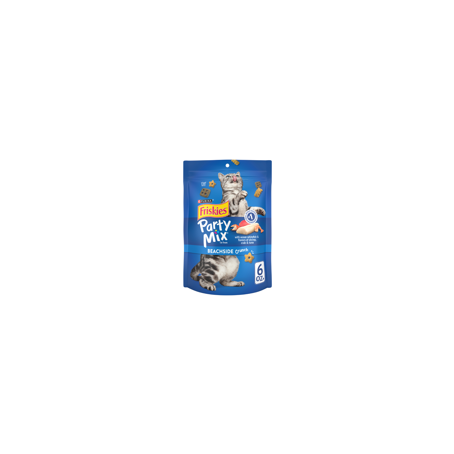 Purina Friskies Cat Treats, Party Mix Beachside Crunch - 6 Ounce Image 1 of 4