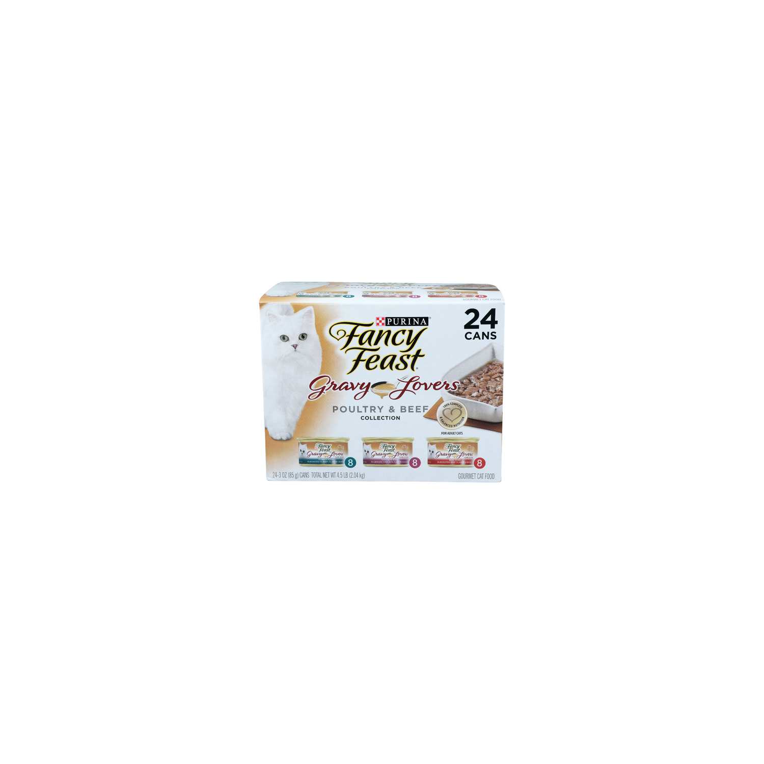 Purina Fancy Feast Poultry & Beef Collection Gourmet Cat Food - 3 Ounce - 24 Count Image 1 of 2