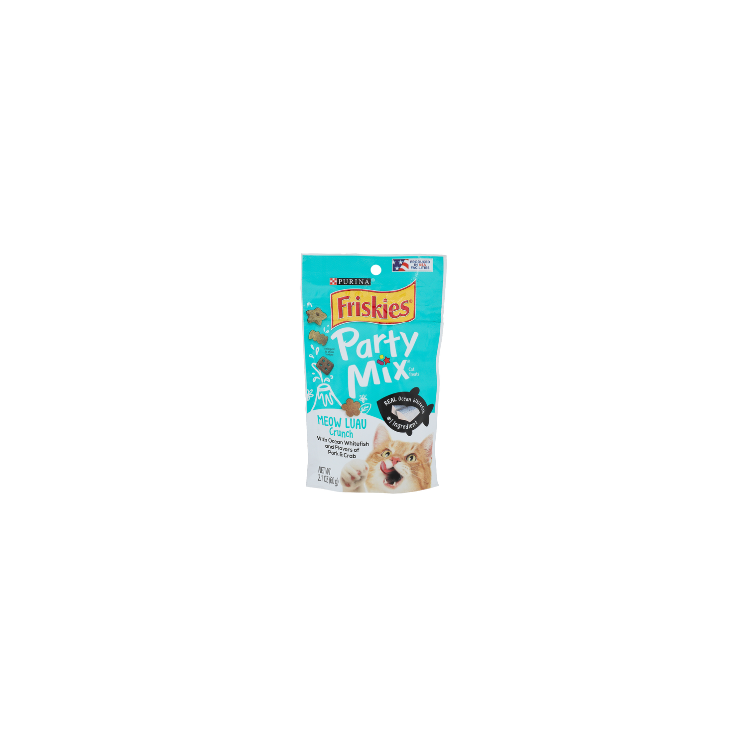 Purina Friskies With Ocean Whitefish And Flavors Of Pork & Crab Party Mix Cat Treats - 2.1 Ounce Image 1 of 4