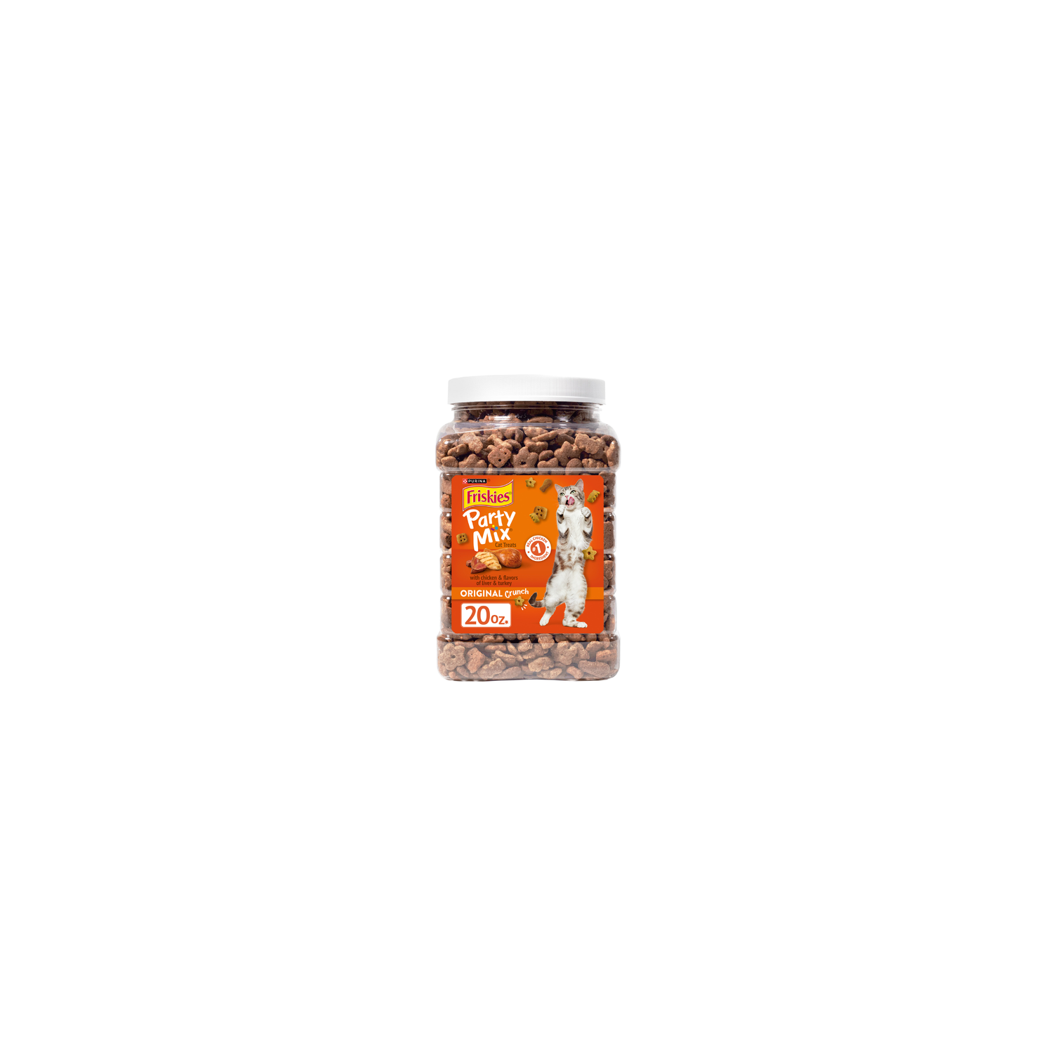 Purina Friskies Cat Treats, Party Mix Original Crunch - 20 Ounce Image 1 of 4
