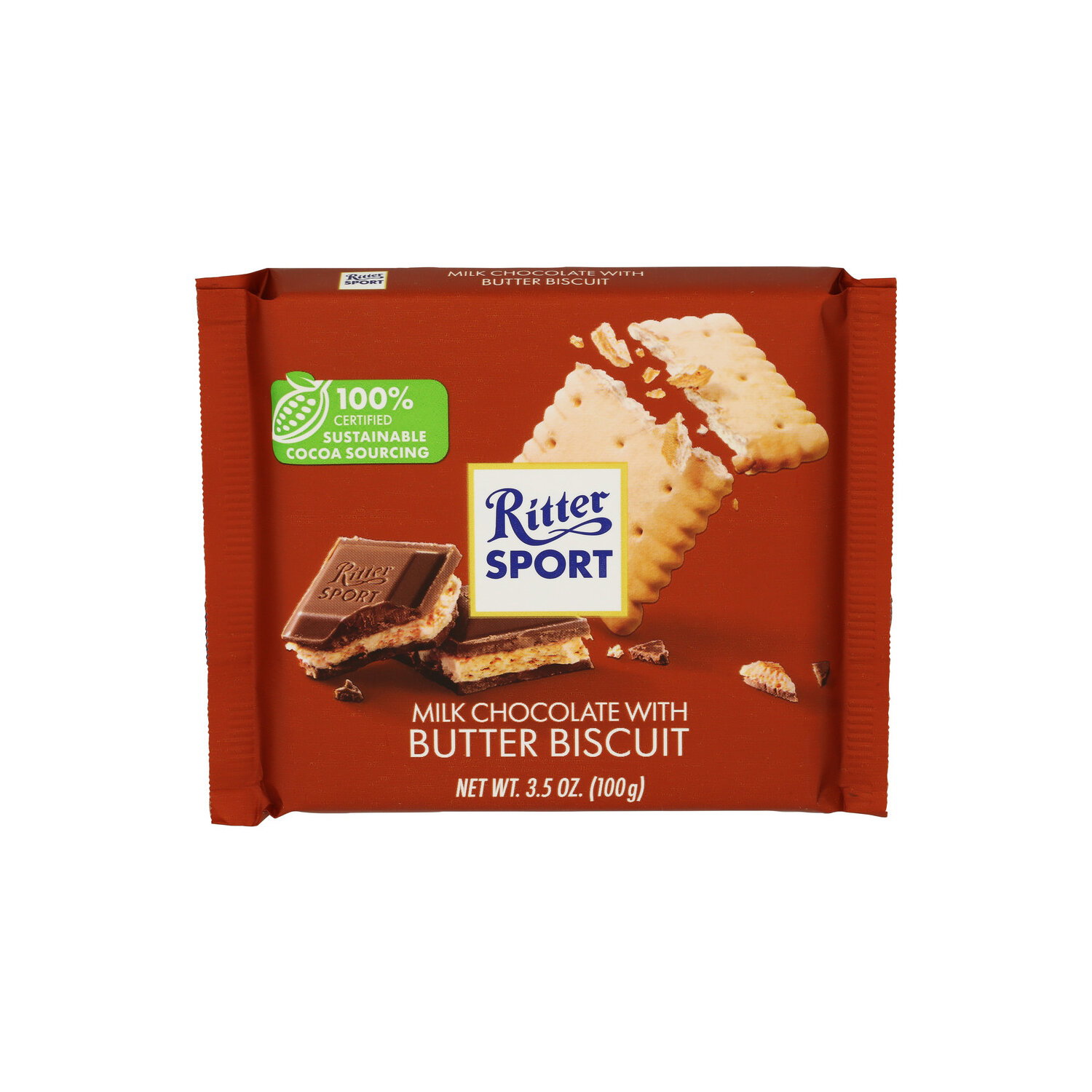 Ritter Sport Chocolate Milk With Butter Biscuit - 3.5 Ounce Image 1 of 4