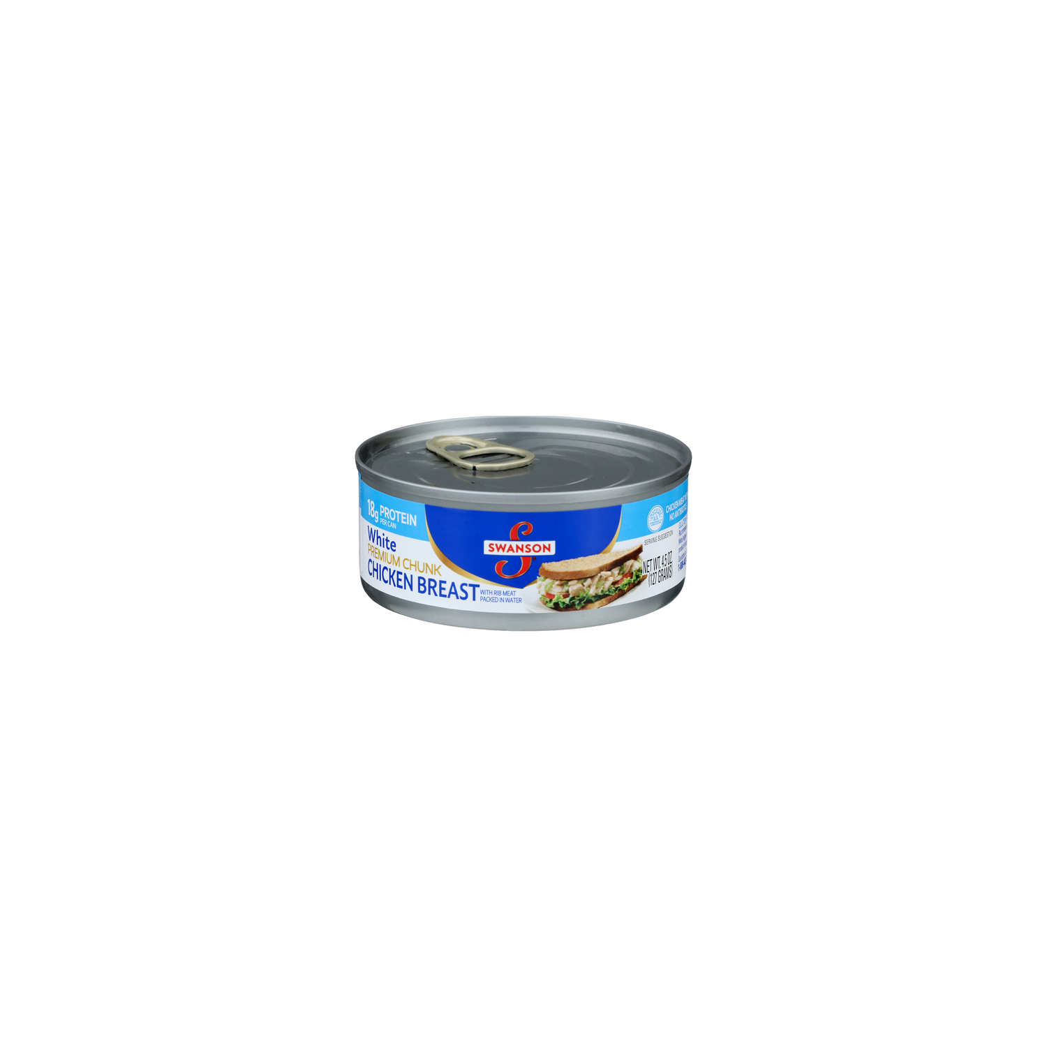 Swanson Premium Chunk Packed In Water White Chicken Breast - 4.5 Ounce Image 1 of 4