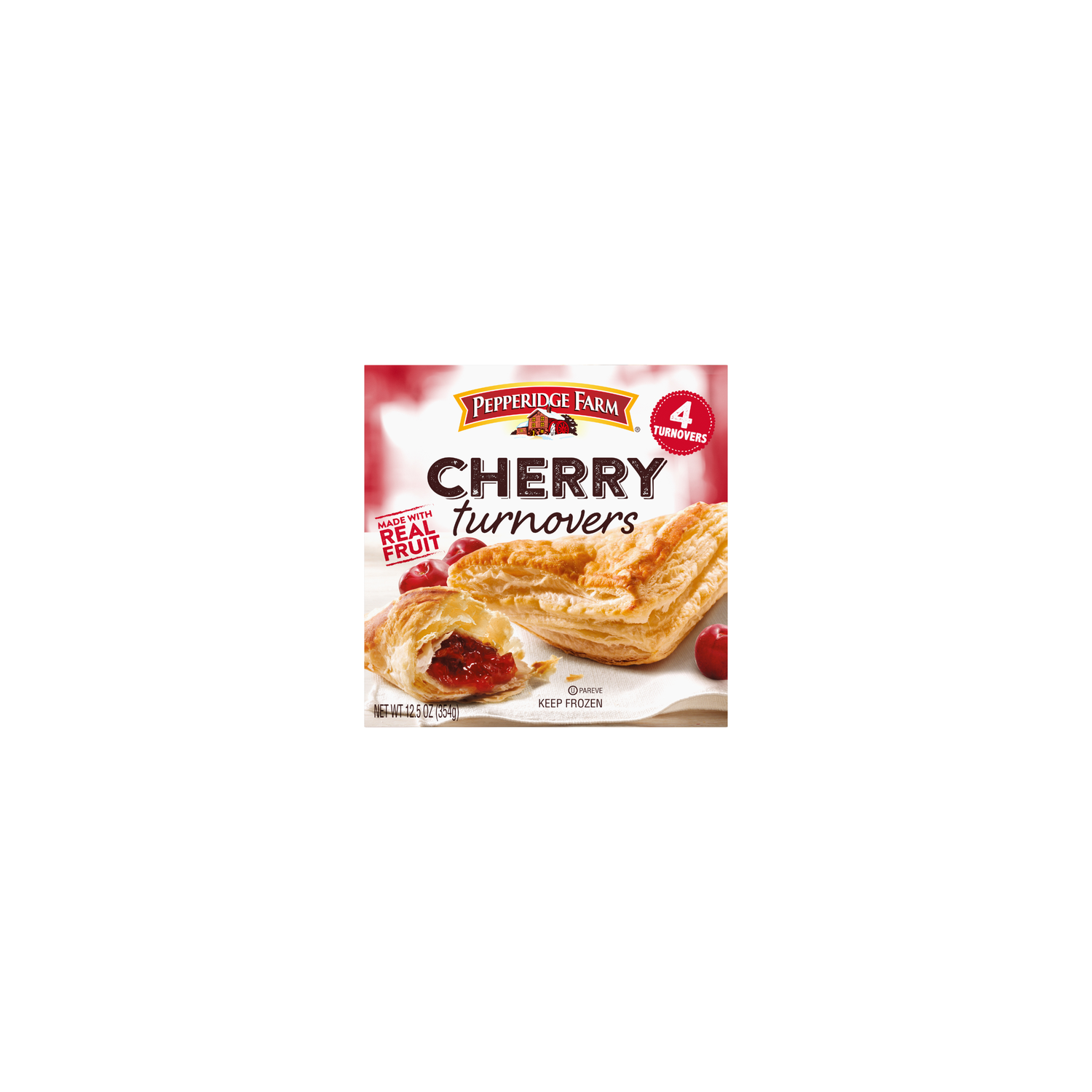 Pepperidge Farm Cherry Turnovers Pastries, 4-Count Box - 12.5 Ounce Image 1 of 2