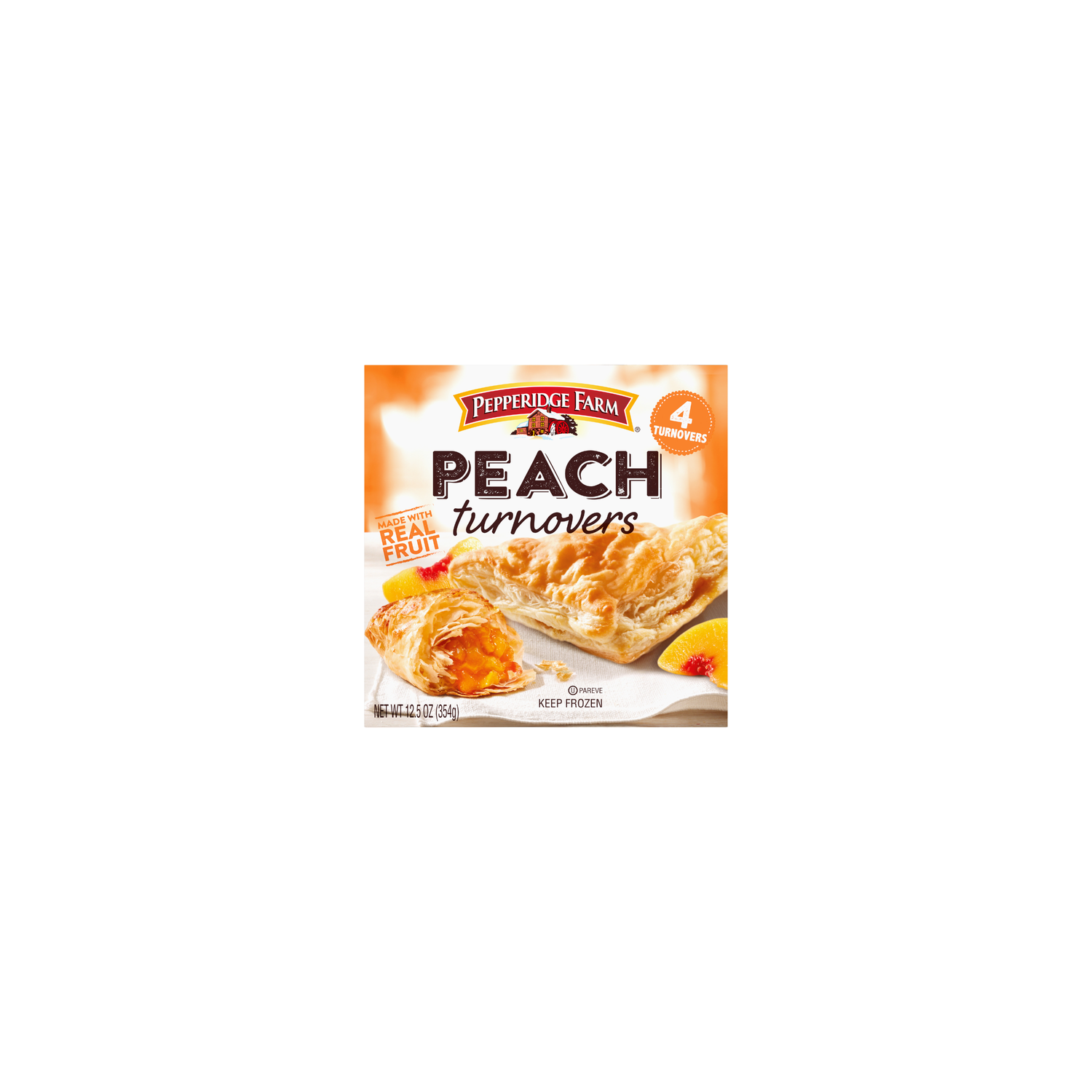 Pepperidge Farm Puff Pastry Peach Turnovers Pastries - 12.5 Ounce Image 1 of 2