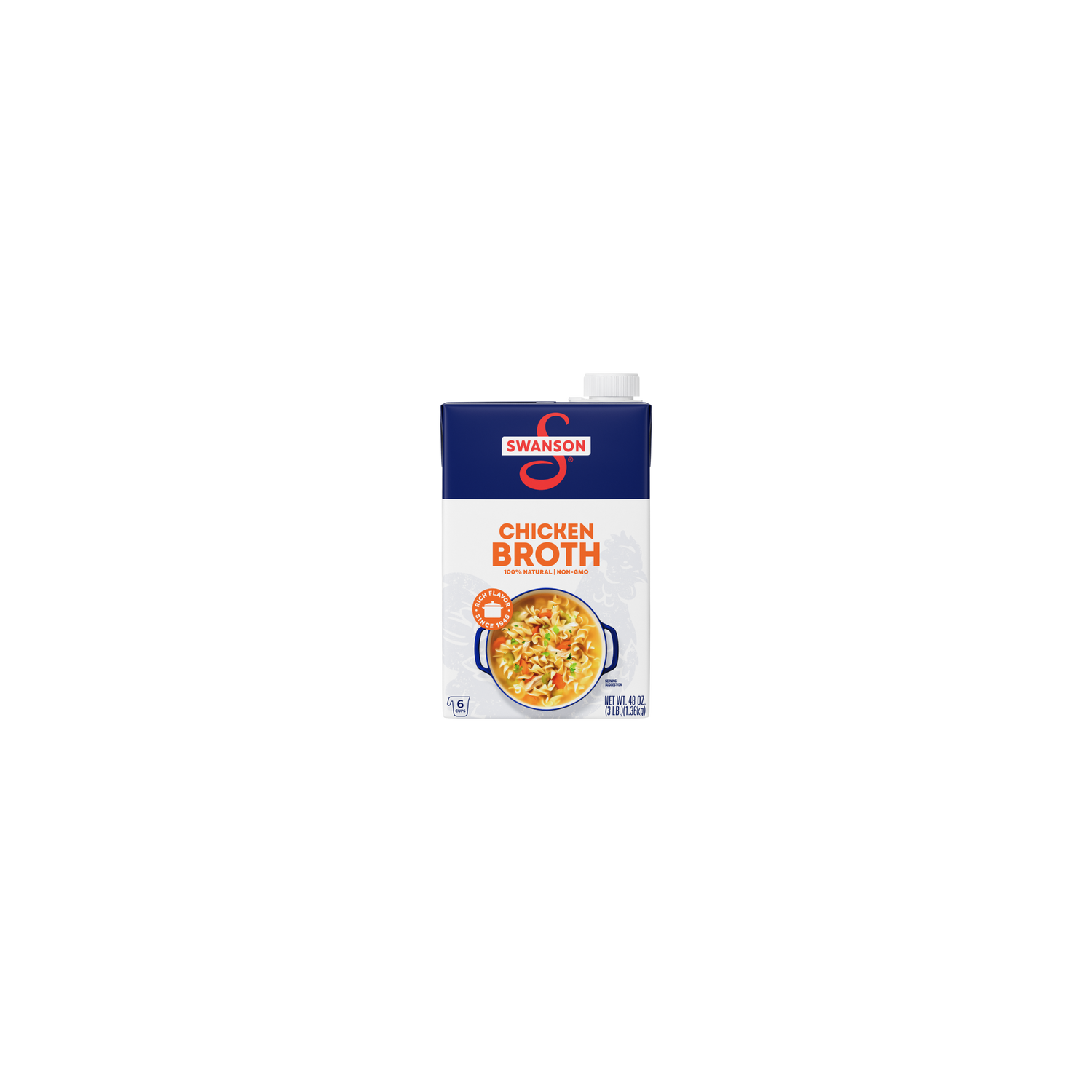 Swanson 100% Natural Chicken Broth, Carton - 48 Ounce Image 1 of 2