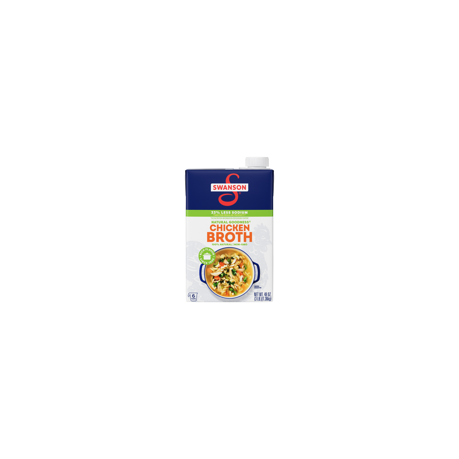 Swanson Natural Goodness Chicken Broth, Carton - 48 Ounce Image 1 of 2