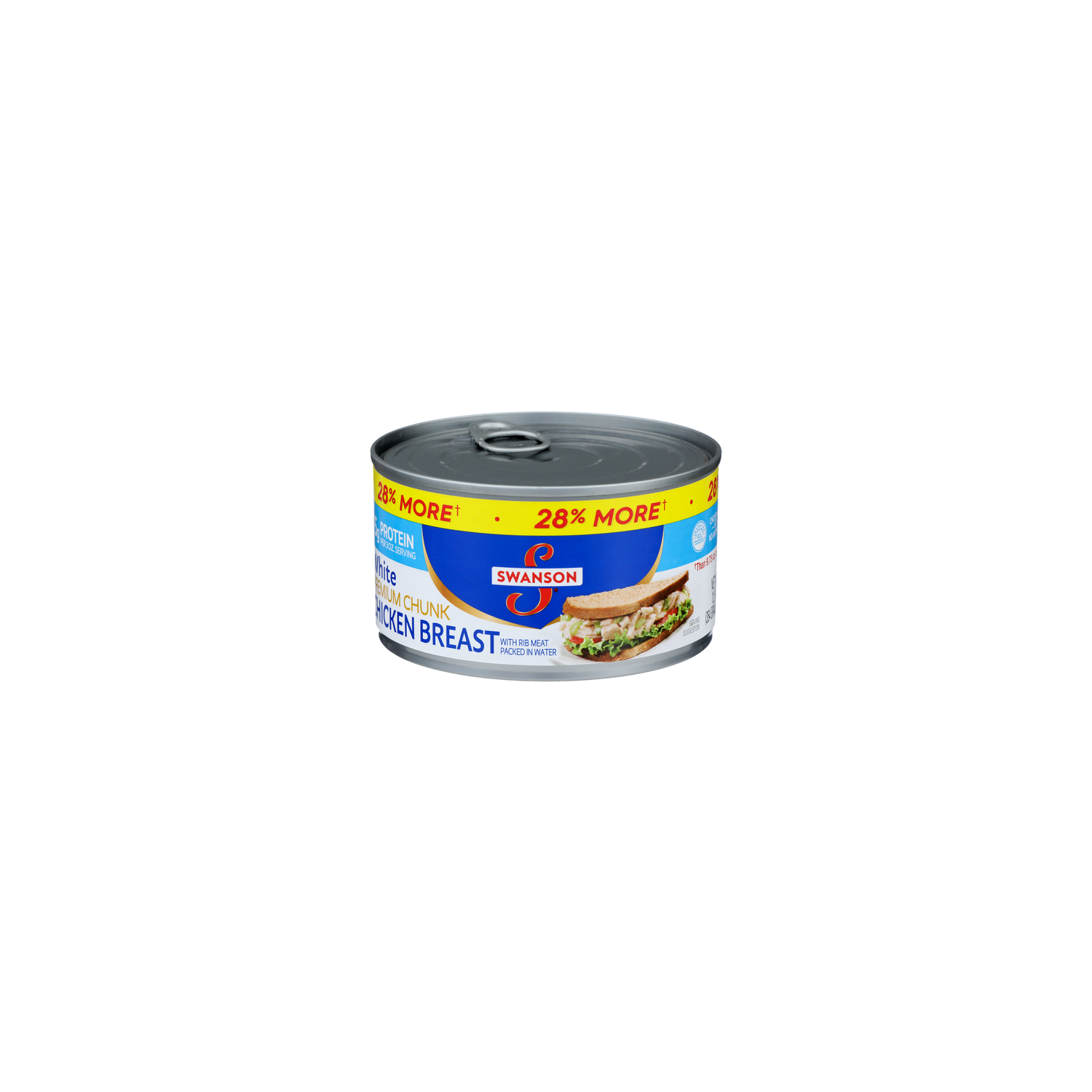 Swanson With Rib Meat Packed In Water White Premium Chunk Chicken Breast - 12.5 Ounce Image 1 of 4