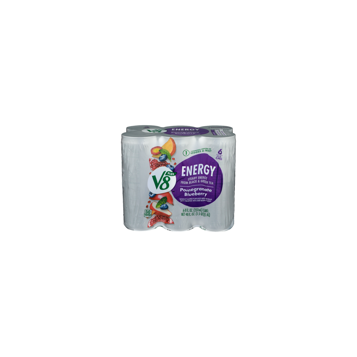V8 Plus Pomegranate Blueberry Energy - 8 Fluid Ounce - 6 Count Image 1 of 4