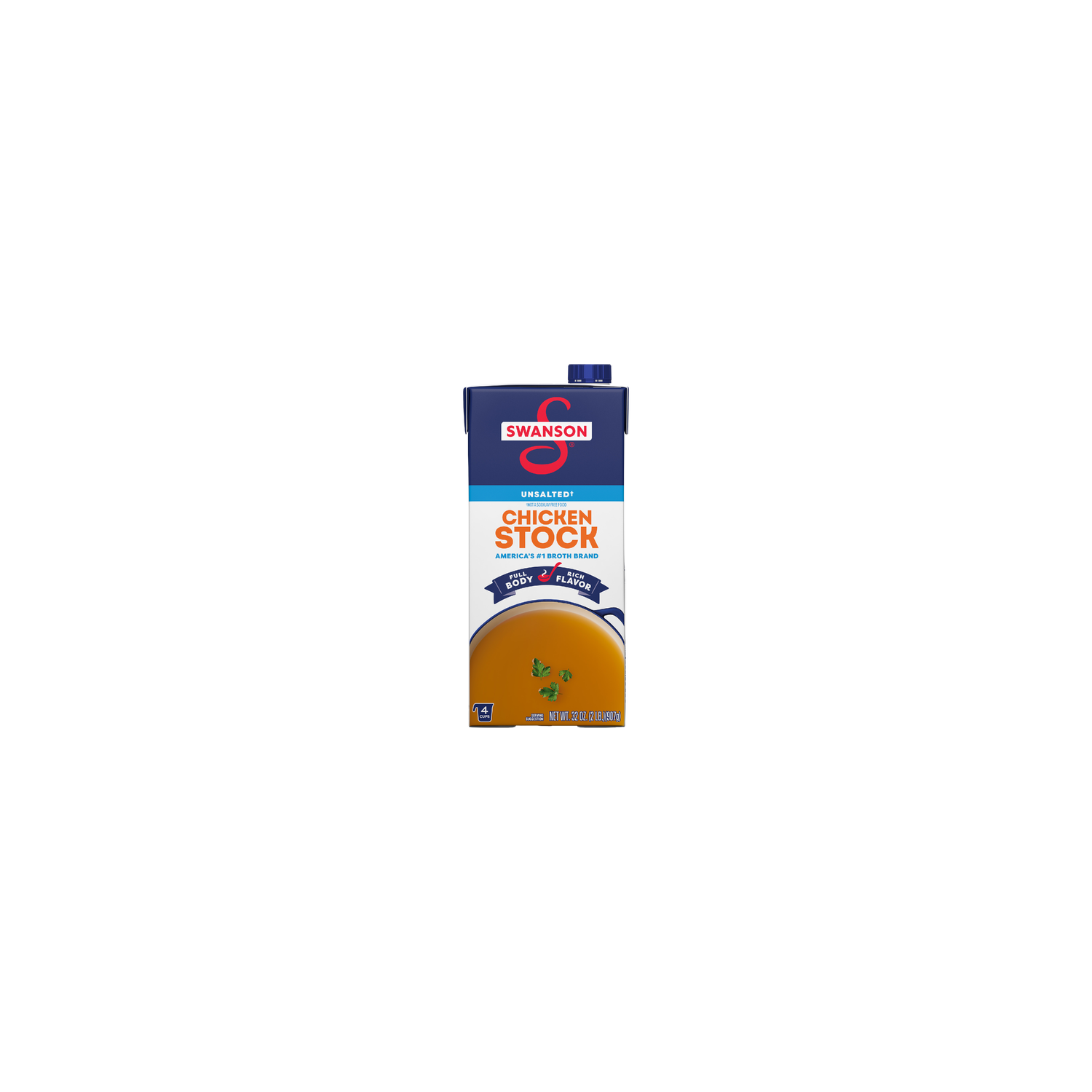 Swanson Unsalted Chicken Stock, Carton - 32 Ounce Image 1 of 2