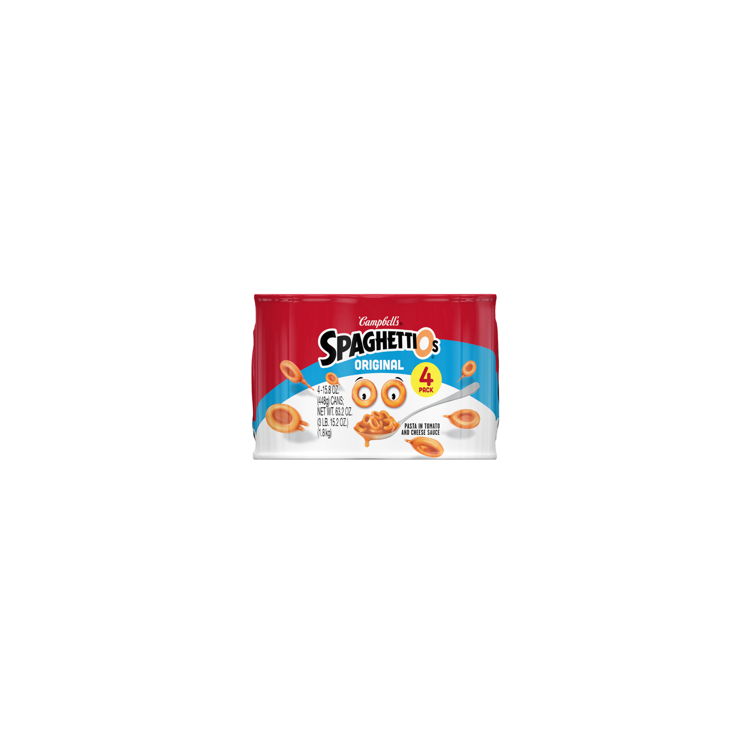 Campbell's Spaghettios Original Canned Pasta, Can Pack Of 4 - 63.2 Ounce Image 1 of 2