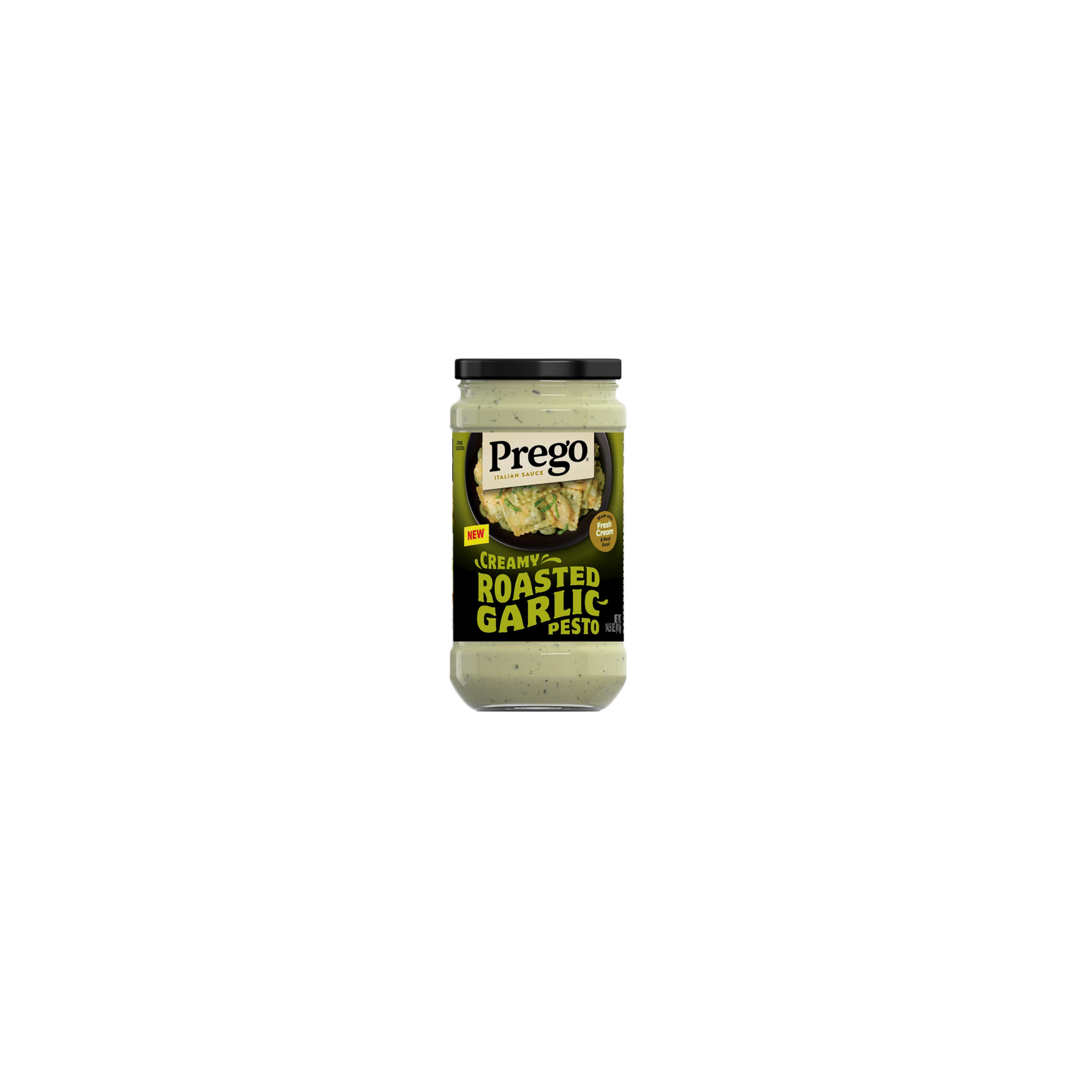 Prego Creamy Roasted Garlic Pesto Pasta Sauce, Jar - 14.5 Ounce Image 1 of 2