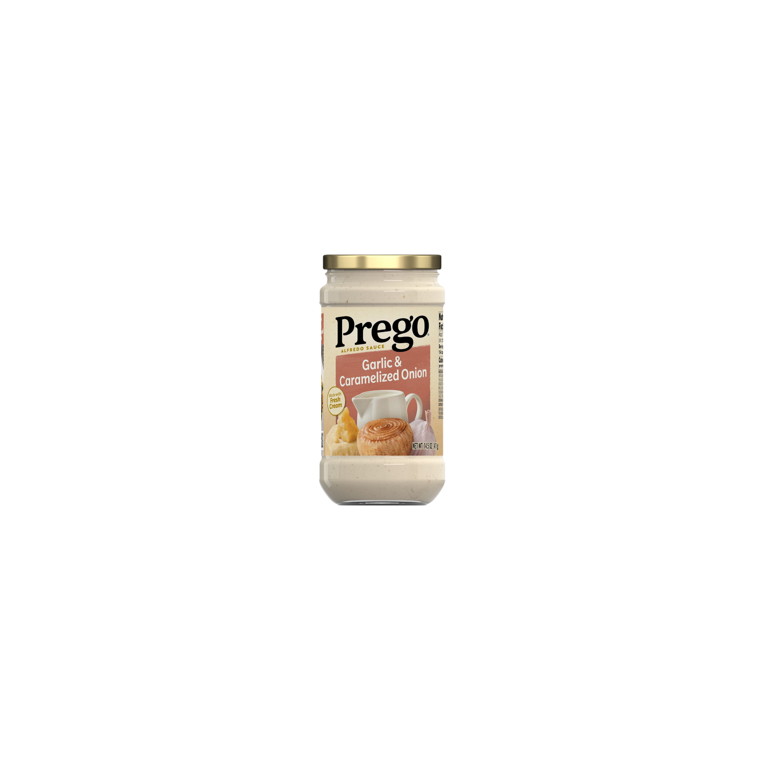 Prego Garlic And Caramelized Onion Alfredo Pasta Sauce, Jar - 14.5 Ounce Image 1 of 2