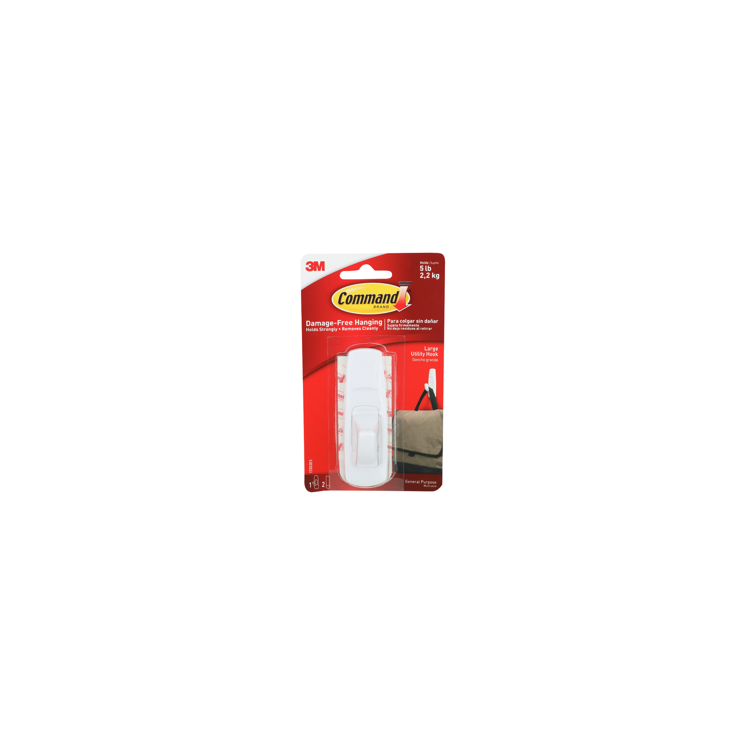 3M Command Large Utility Hook Damage-Free Hanging - 1 Each Image 1 of 2