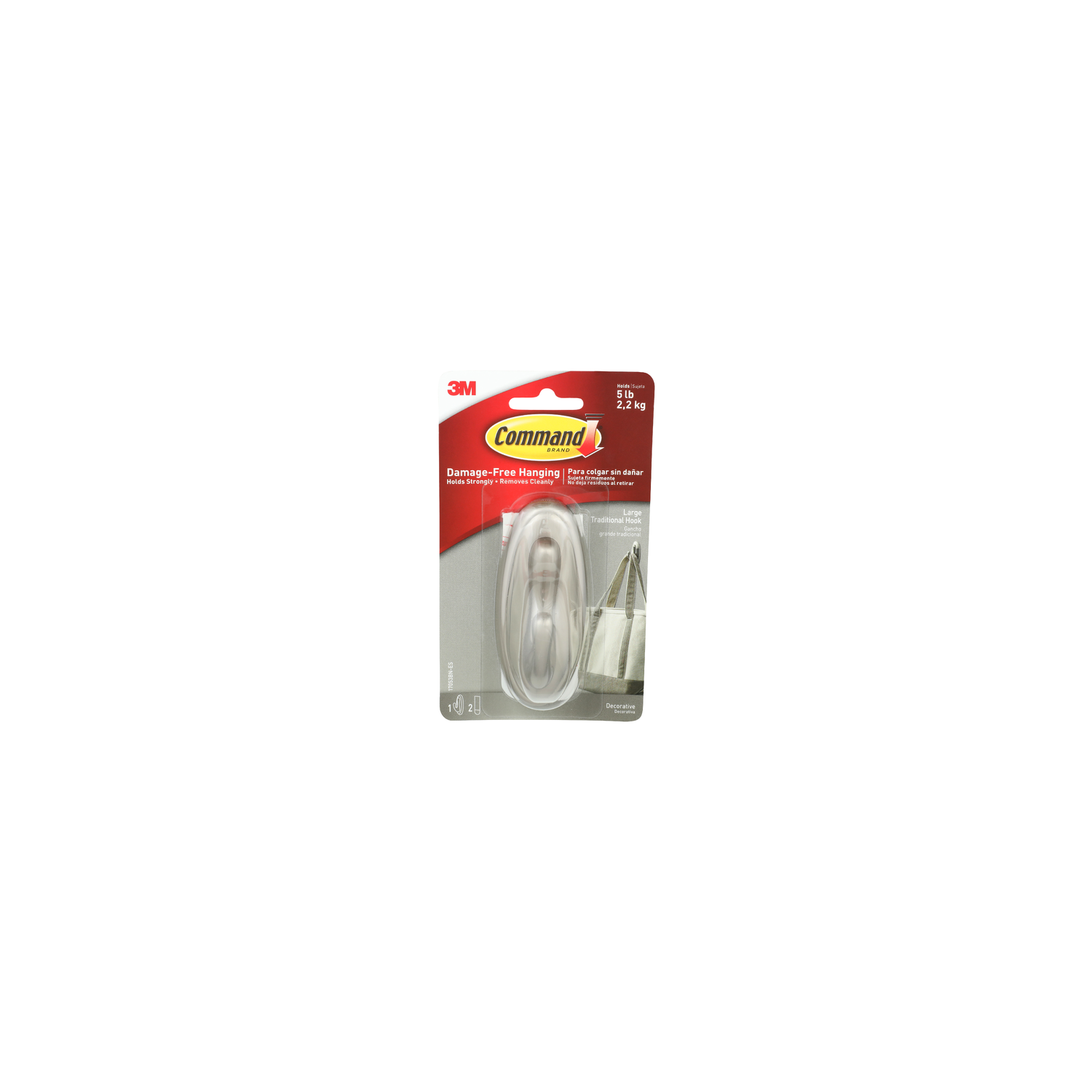 3M Command Large Traditional Hook Damage-Free Hanging - 1 Each Image 1 of 2