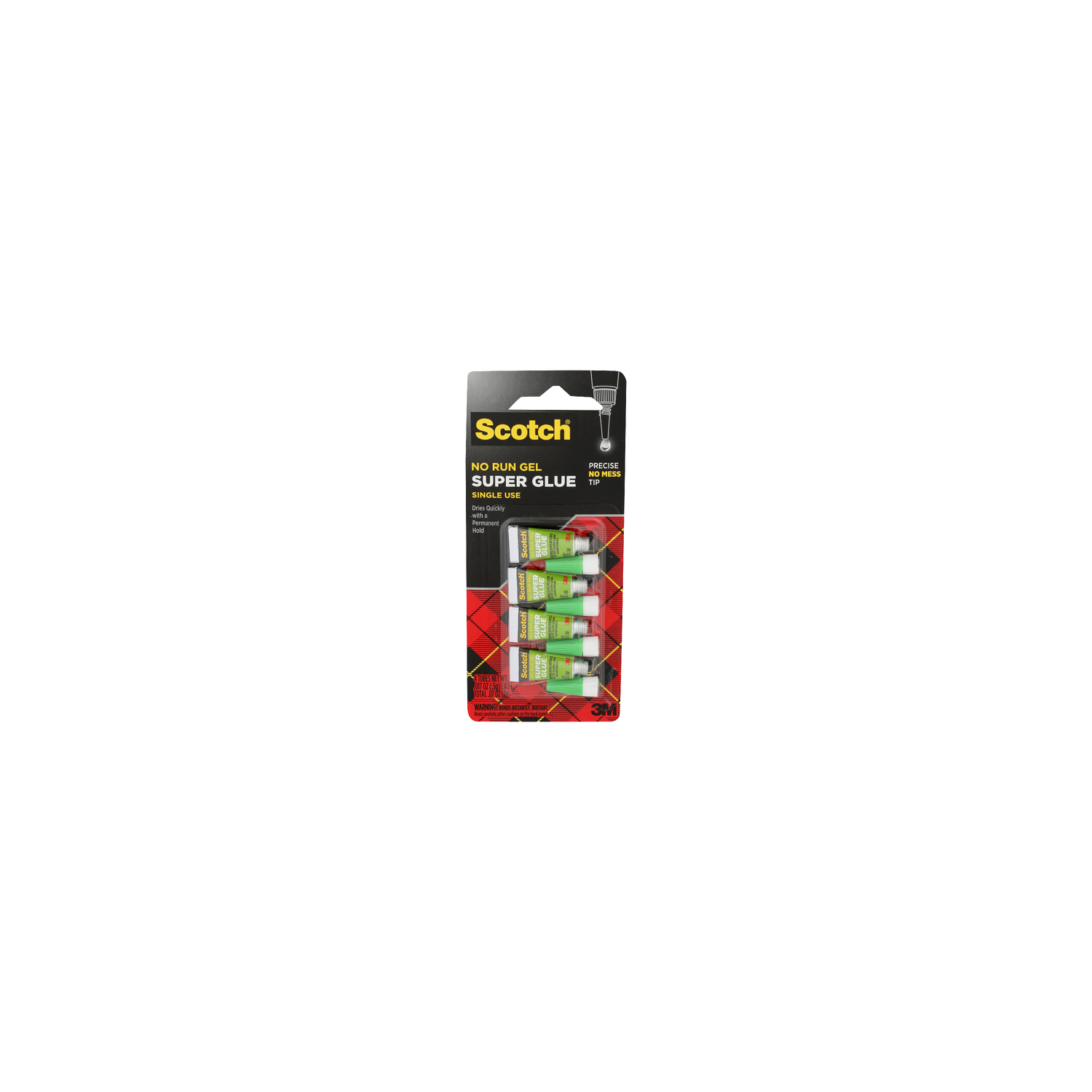 Scotch No Run Gel Super Glue - 0.018 Ounce - 4 Count Image 1 of 3