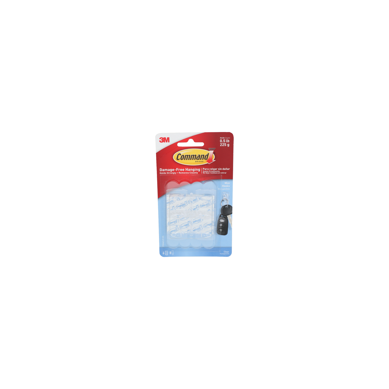 3M Command Clear Mini Hooks - 1 Each Image 1 of 2